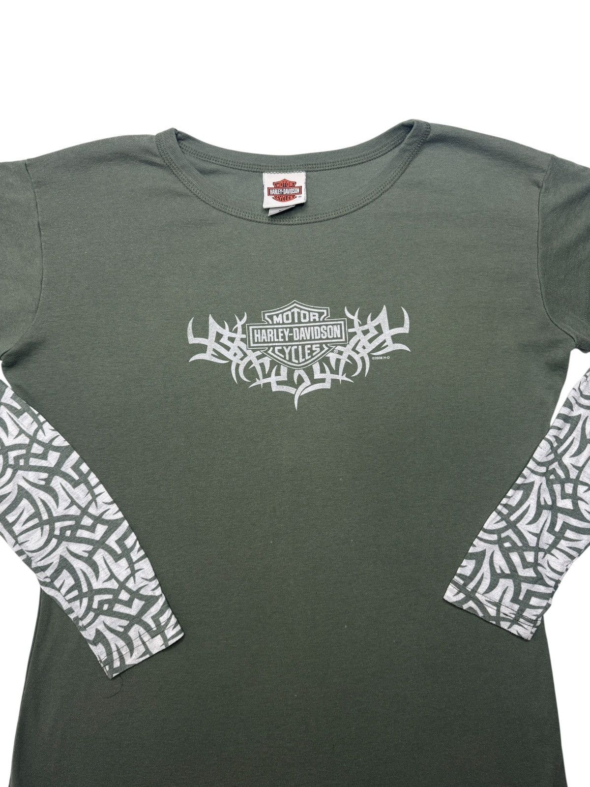 Harley Davidson Y2K 2008 Harley Davidson Tribal Tattoo Long Sleeve Shirt Size US XL / EU 56 / 4 - 3 Thumbnail