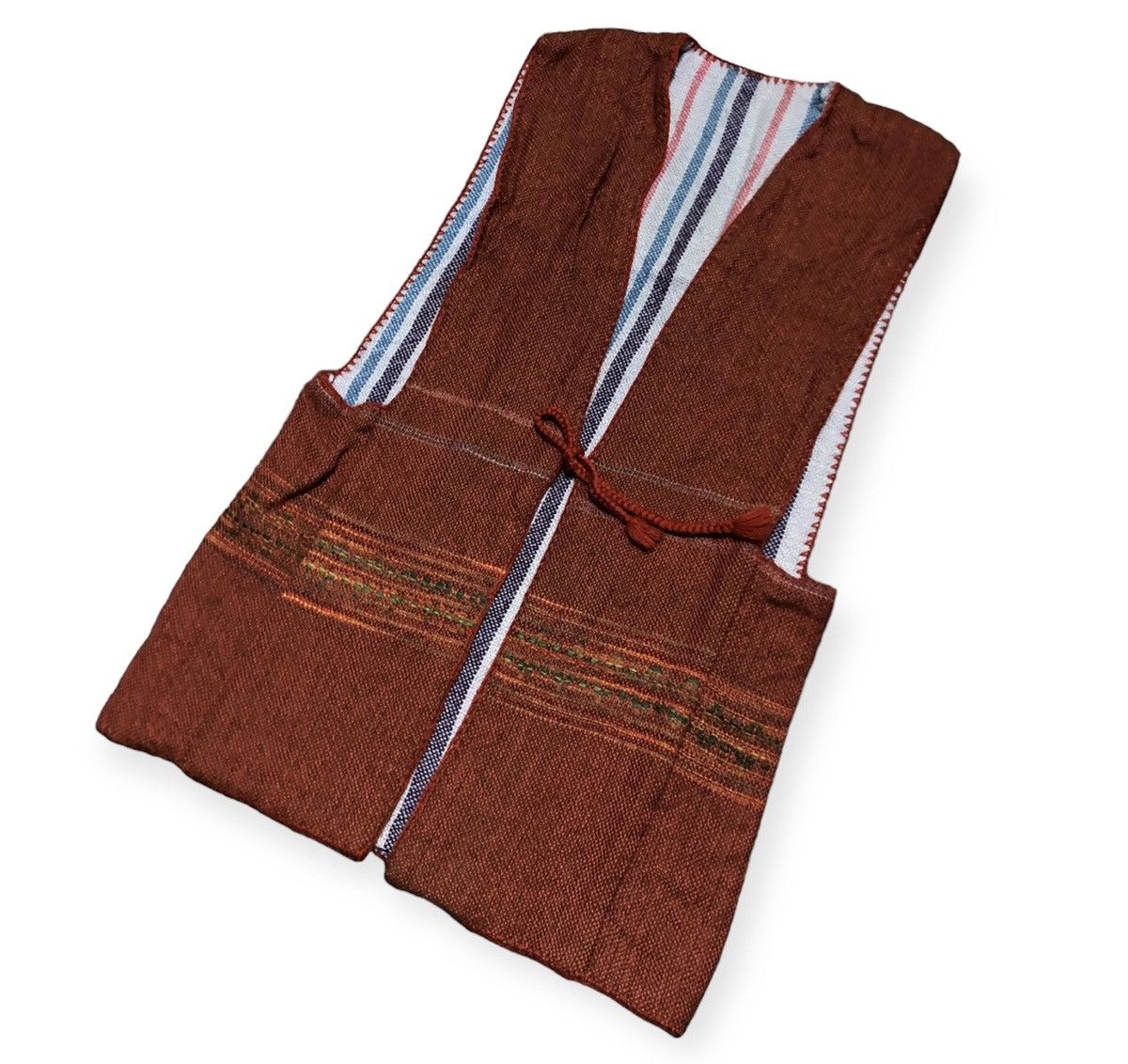 Vintage Ethnic Native Navajo Blanket Vest