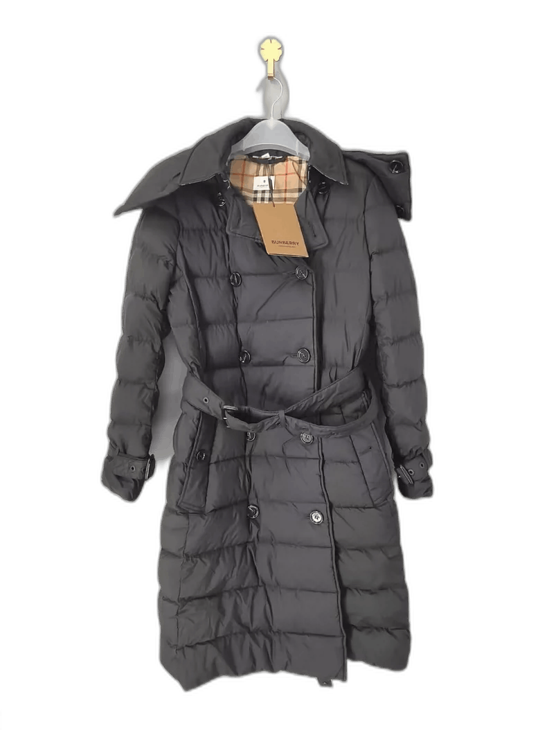 Burberry Burberry Black Puffer Coat with Plaid Lining Size XXS / US 00 / IT 34 - 1 Thumbnail