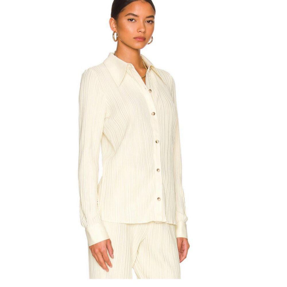 Anine Bing Anine Bing Nuri Shirt in Buttercream Size XS/TP Size XS / US 0-2 / IT 36-38 - 3 Thumbnail