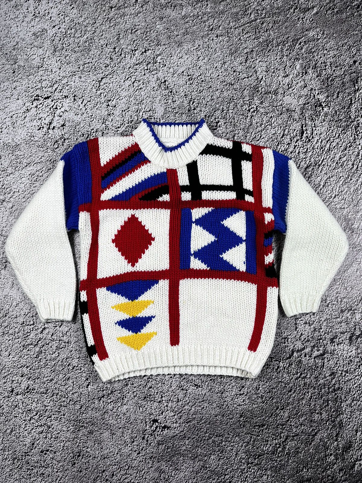 Vintage Vintage 90s coloured sweater old money style streetwear M Size M / US 6-8 / IT 42-44 - 1 Thumbnail