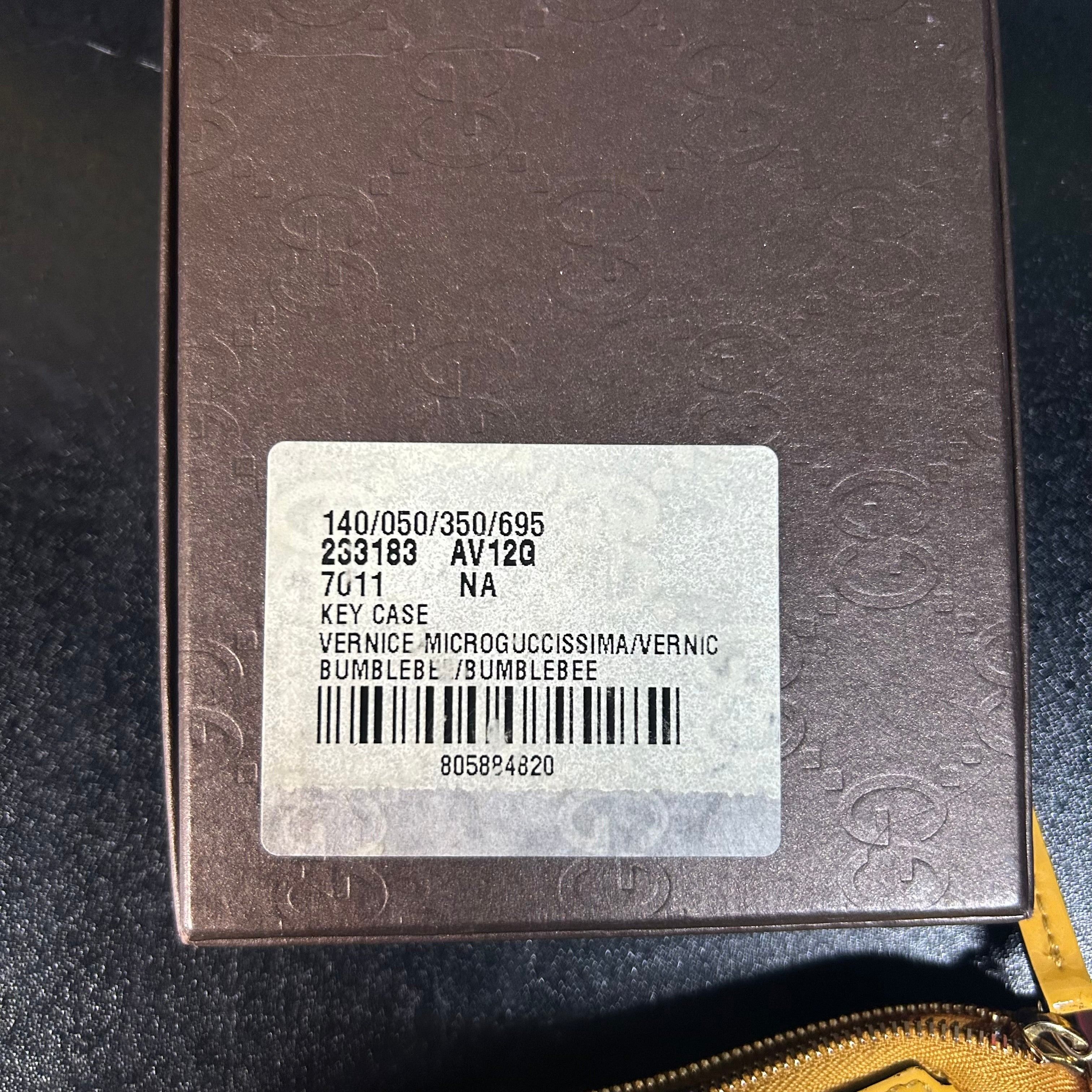 Gucci Gucci Sima Line Micro Guccissima Patent Leather Coin Case Size ONE SIZE - 7 Thumbnail