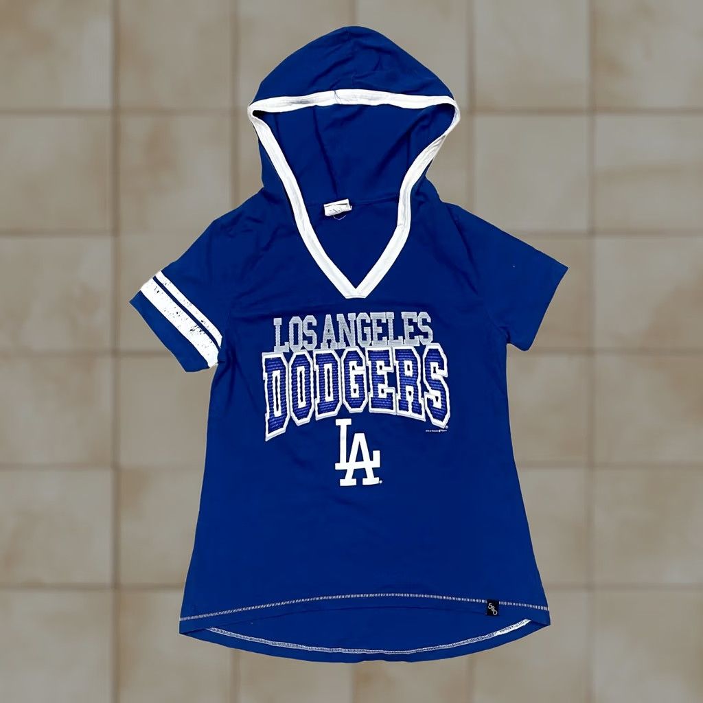MLB LA Dodgers Hoodie T Shirt Women's Large MLB Baseball 5th & Ocean Size L / US 10 / IT 46 - 1 Thumbnail