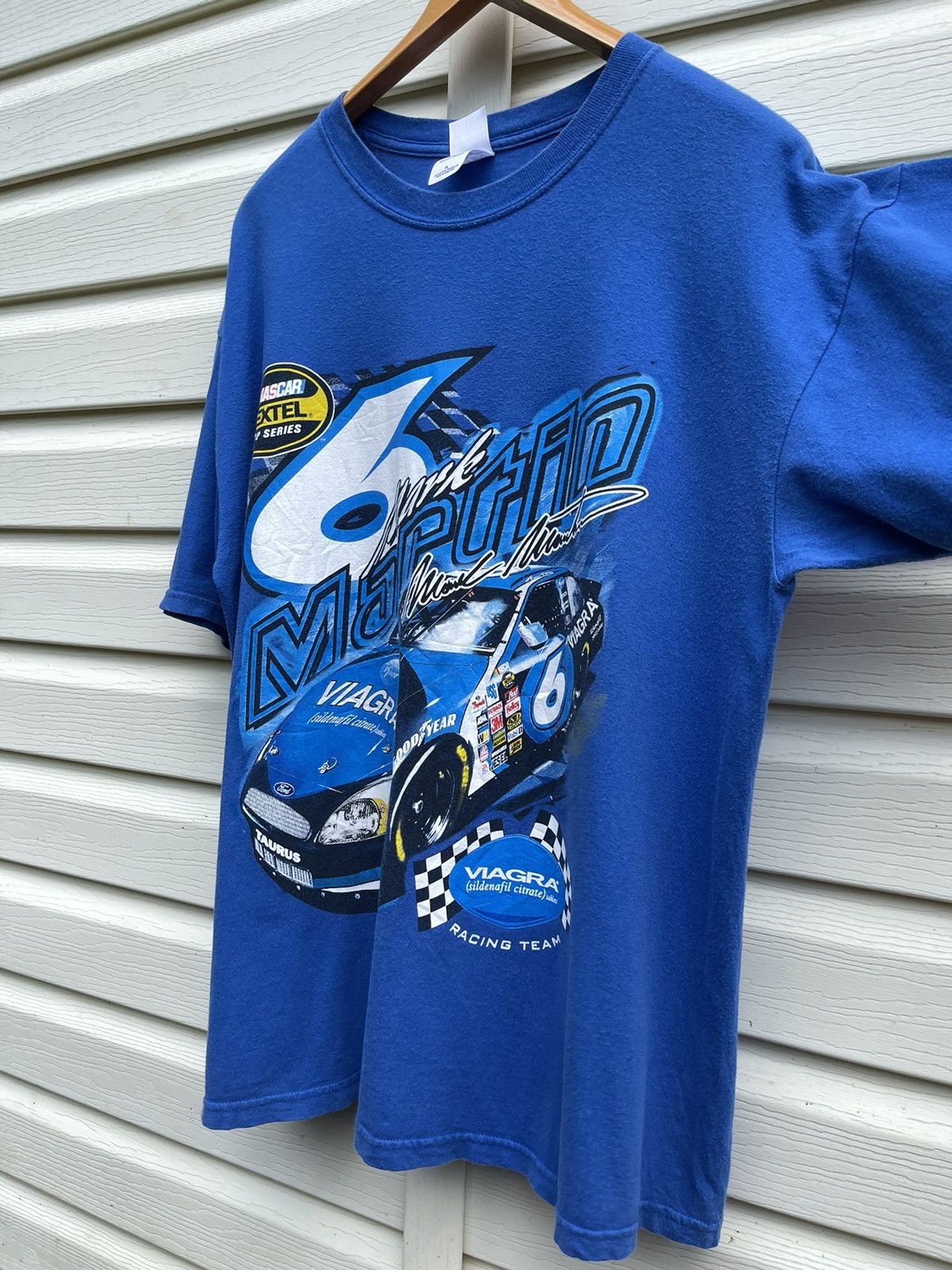NASCAR Mark Martin Ford Racing Viagra NASCAR Cup Series Tee Shirt Size US XL / EU 56 / 4 - 9 Thumbnail