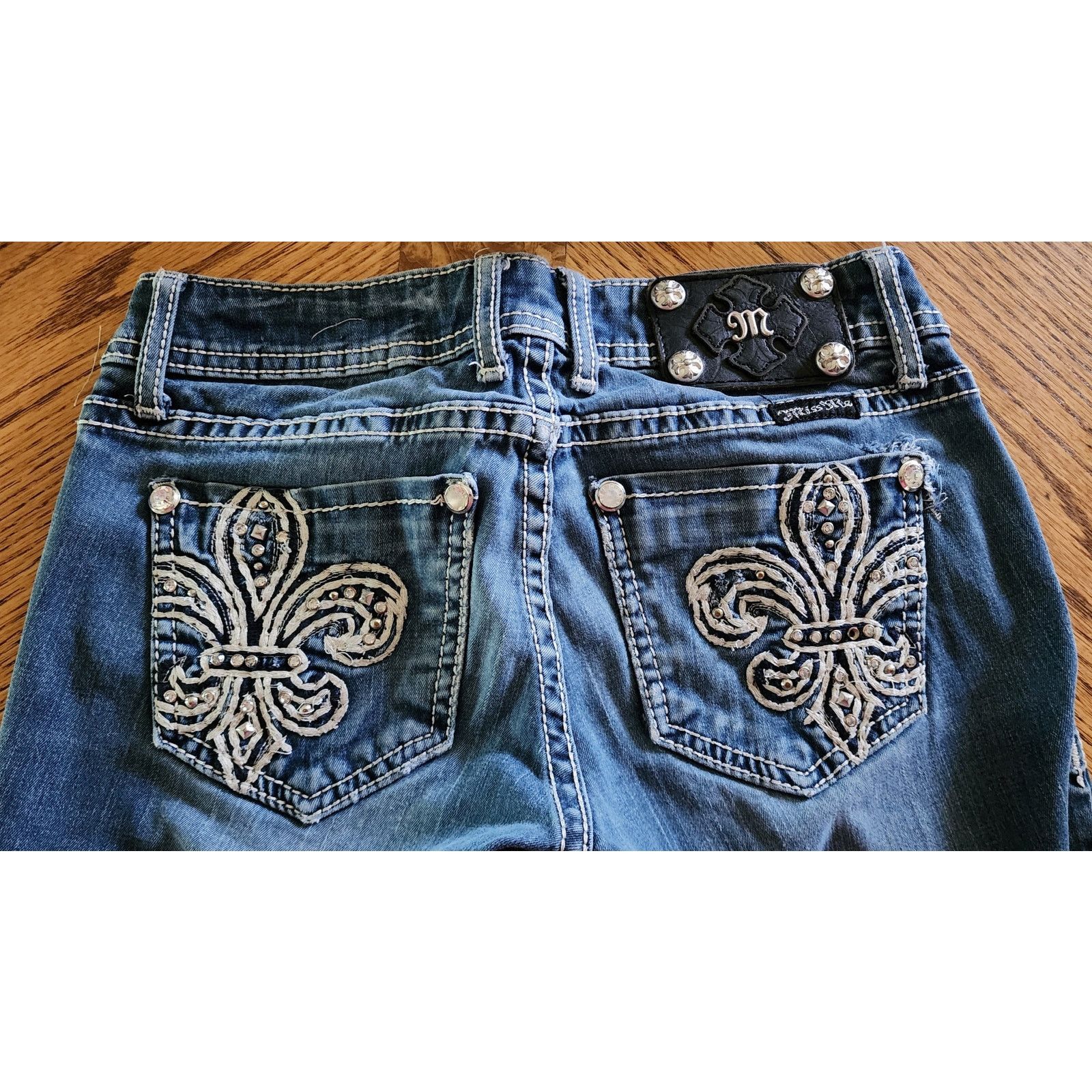 Miss Me Miss Me JP5109G rhinestones studs distressed Jeggins 25 EU Size 26" / US 2 / IT 38 - 7 Thumbnail