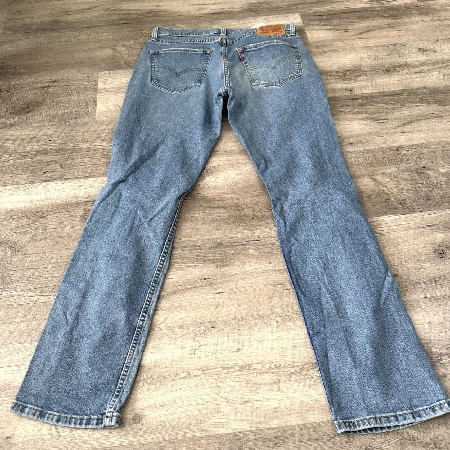 Levi's Levi’s 511 Slim Fit Jeans Mens 33x32 Blue Stretch Distressed Denim Size US 33 - 4 Thumbnail