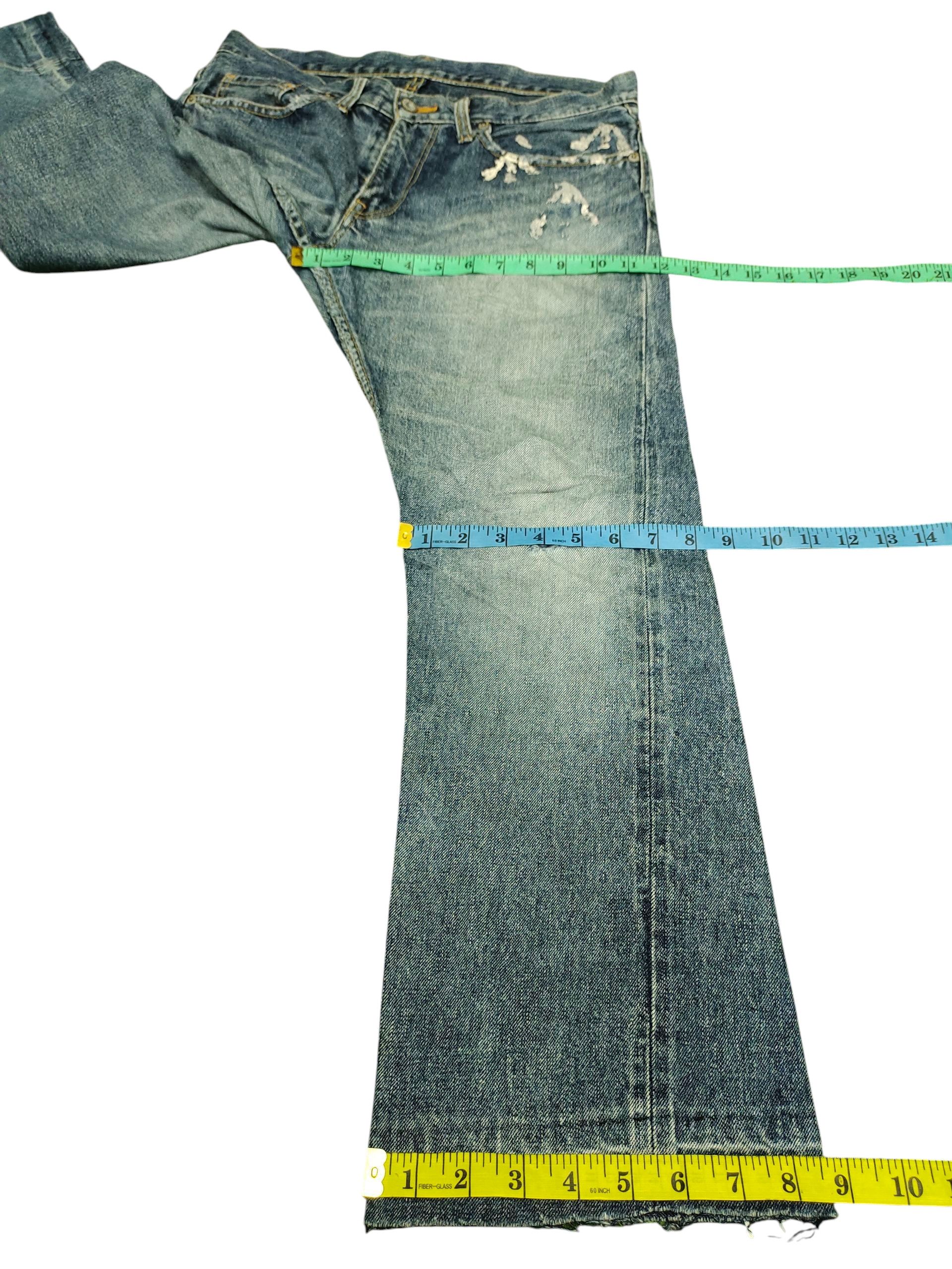Hysteric Glamour Flare Jeans CEI Selvedge Clawmark Distress Faded Bootcut Y2k Size US 33 - 17 Thumbnail