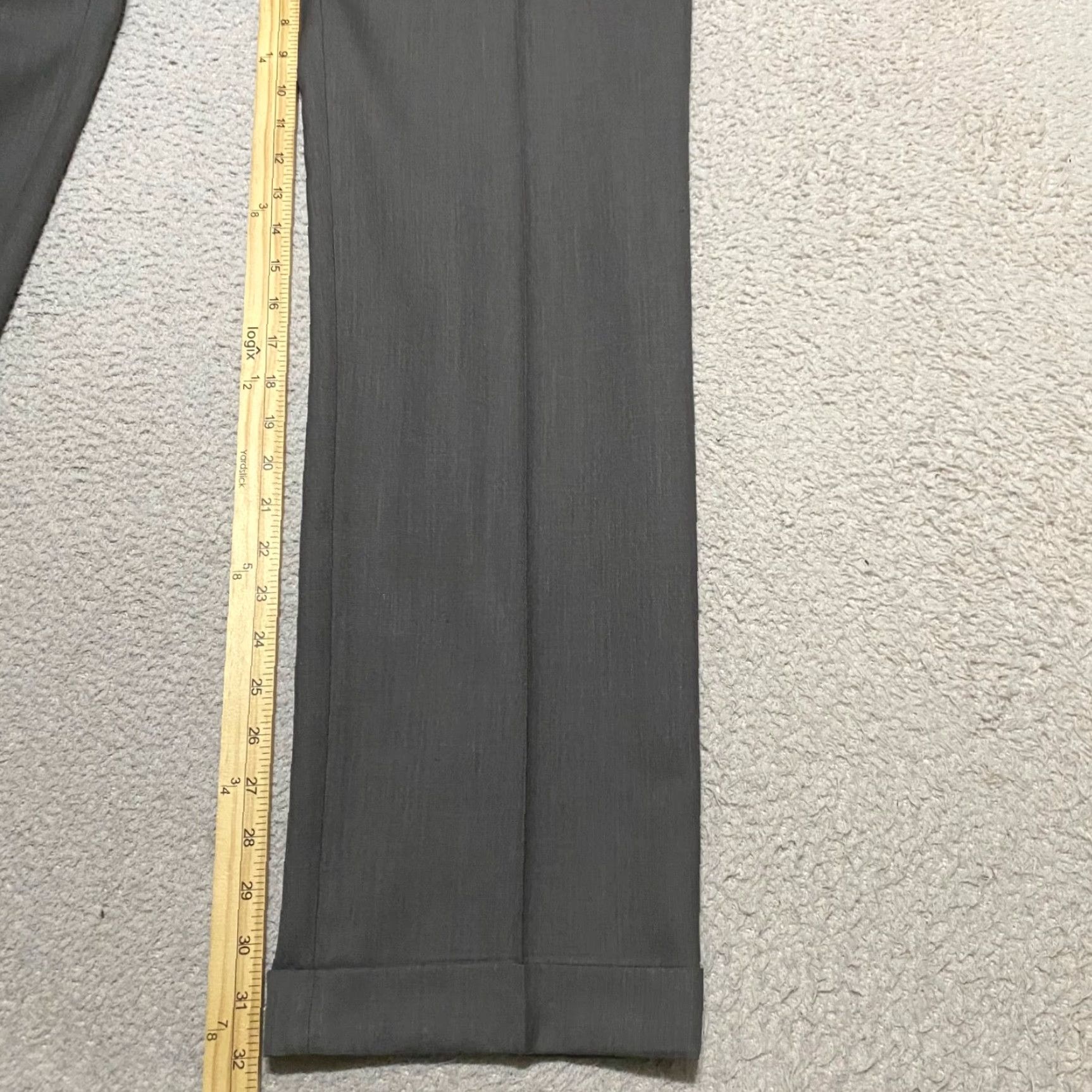Ralph Lauren Lauren Ralph Lauren Mens Dress Pants Gray Straight Pleated 34x32 Regular Front Front Style Pants Men Gray Leather? Size US 34 / EU 50 - 5 Thumbnail