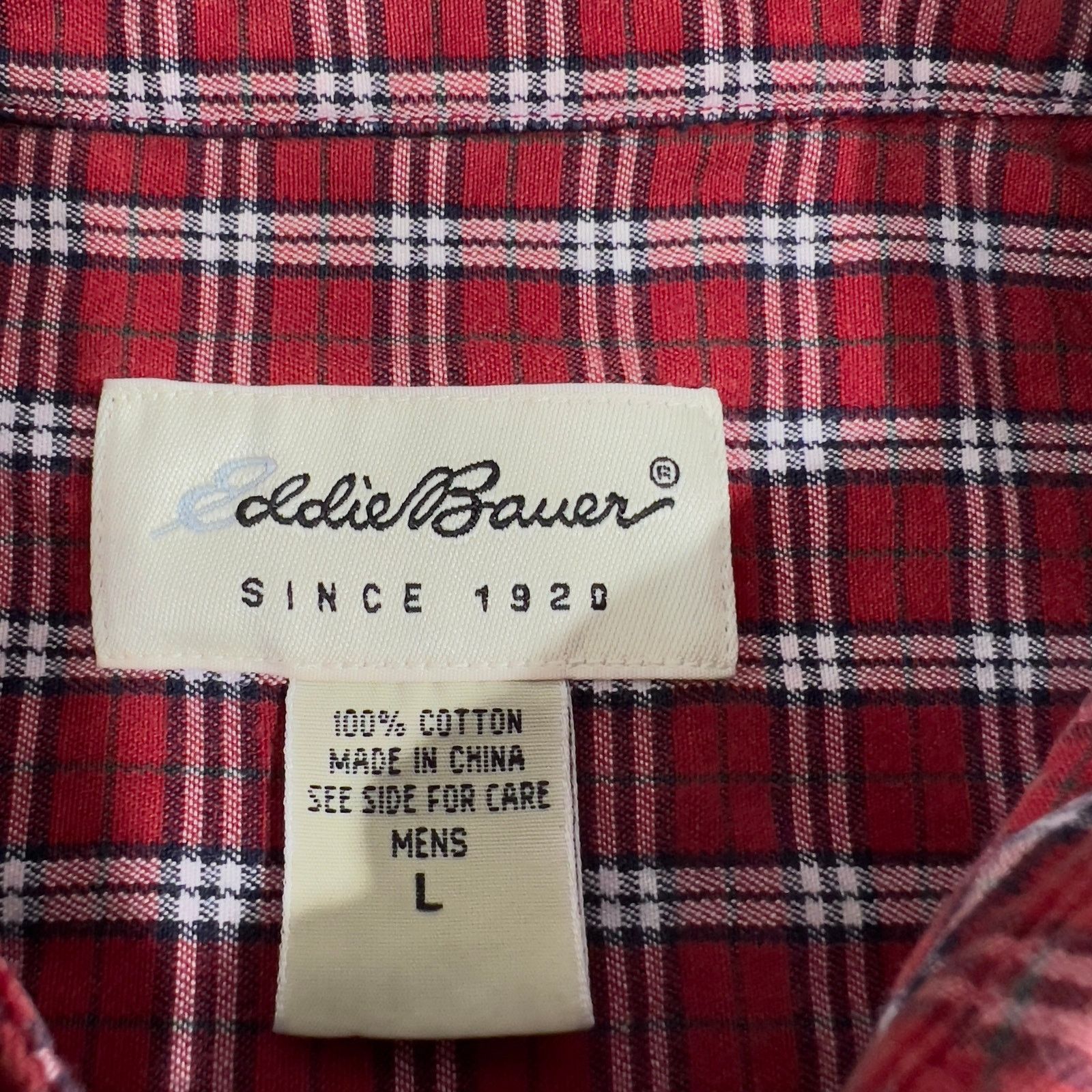 Eddie Bauer Eddie Bauer Outlet Button Down Shirt Men's Large Flannel Red Size US L / EU 52-54 / 3 - 2 Thumbnail