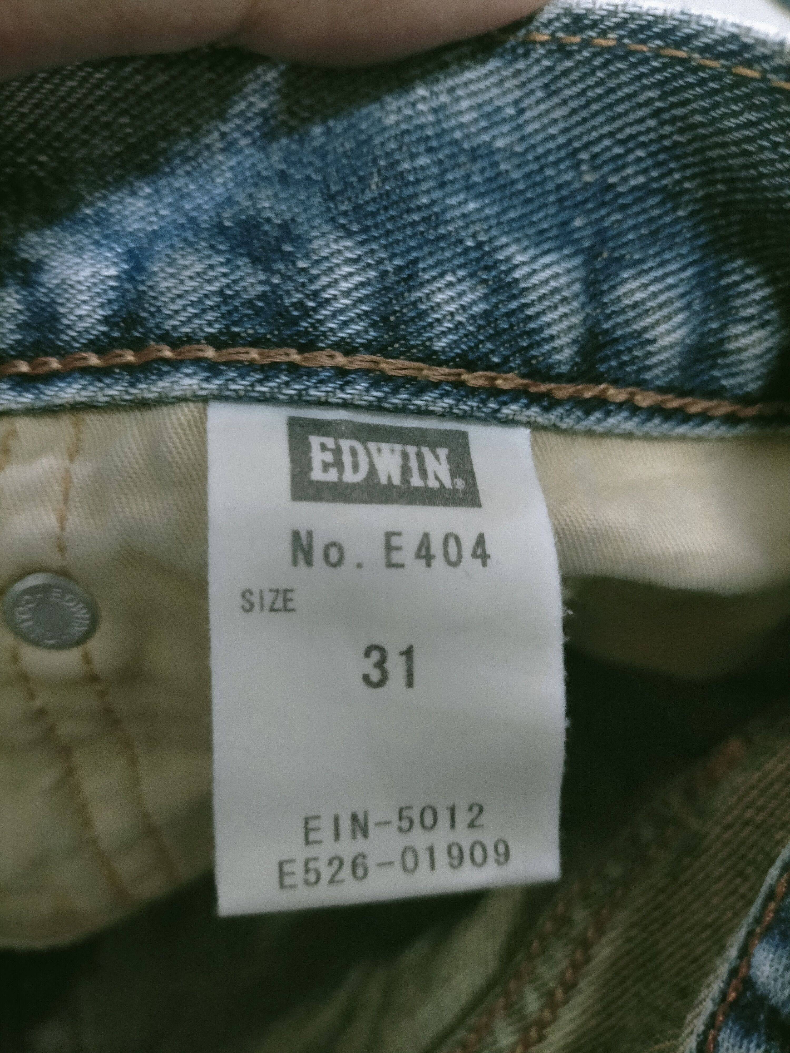 Edwin × If Six Was Nine × Vintage 🔥Mudwash🔥Edwin 404 Distressed Straight Cut Jeans Size US 31 - 6 Thumbnail