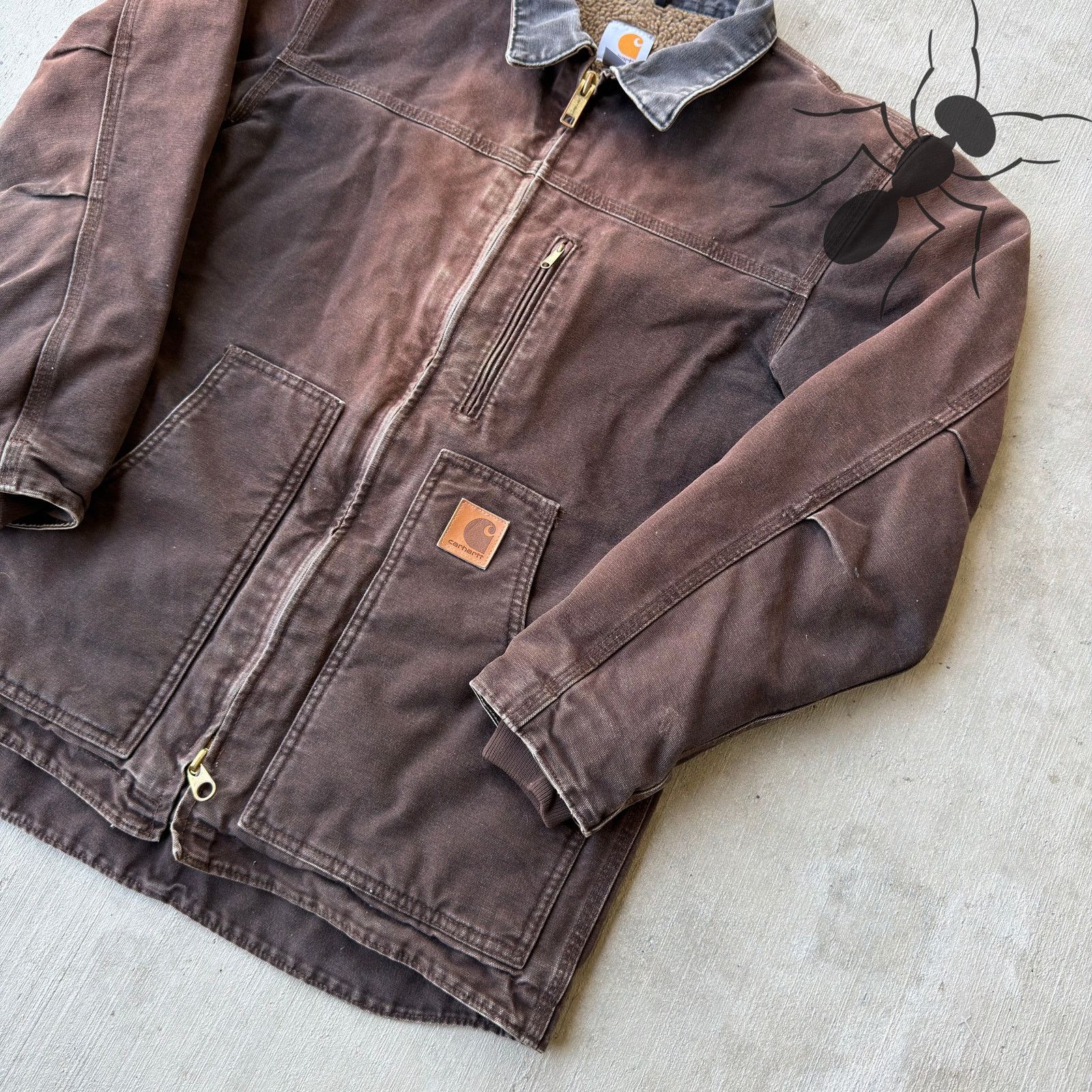 Carhartt × Vintage Carhartt C61 DKB brown chore work wear jacket Size US S / EU 44-46 / 1 - 4 Thumbnail