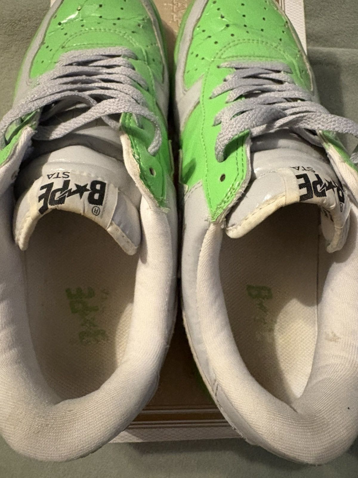 Bape Bapesta FS-001 Low ‘Grey Lime Green’ 2005 Size US 11 / EU 44 - 6 Thumbnail