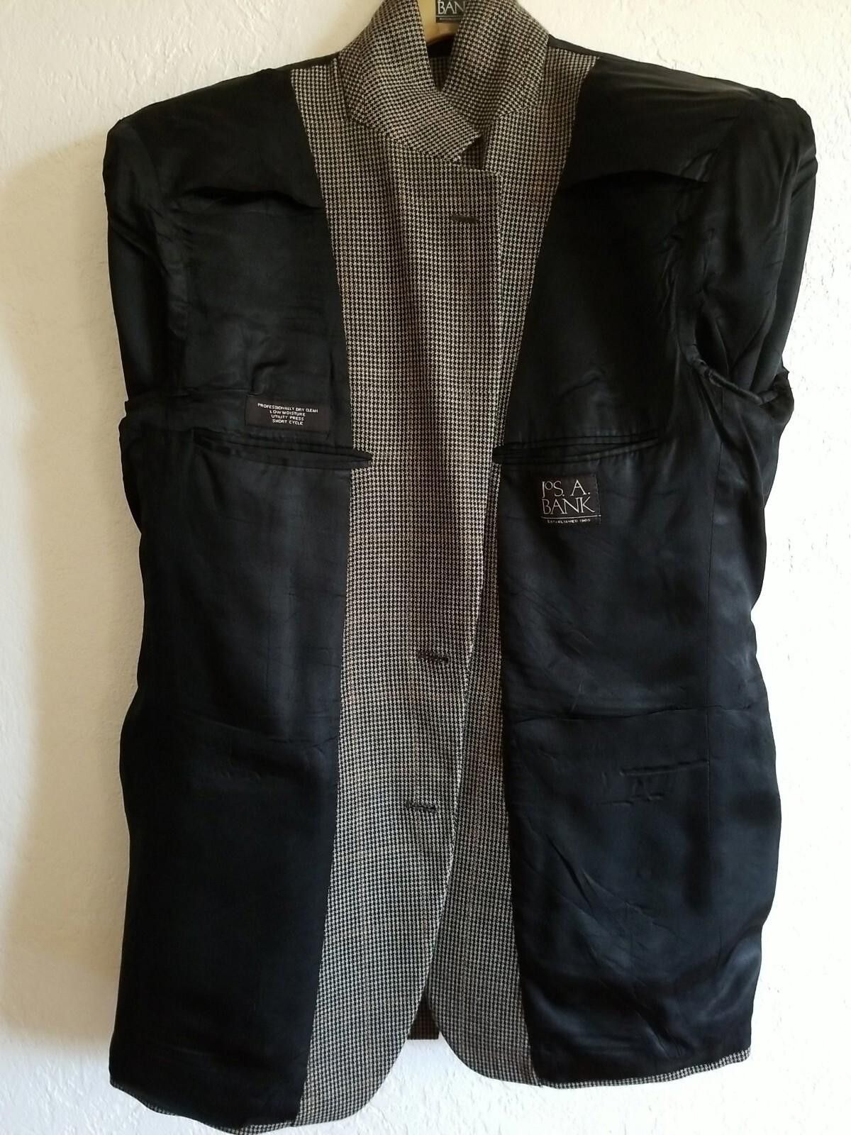 Jos. A. Bank JOS. A. Bank Mens 43L Silk Wool Blazer Jacket EUC! Size 42L - 7 Thumbnail