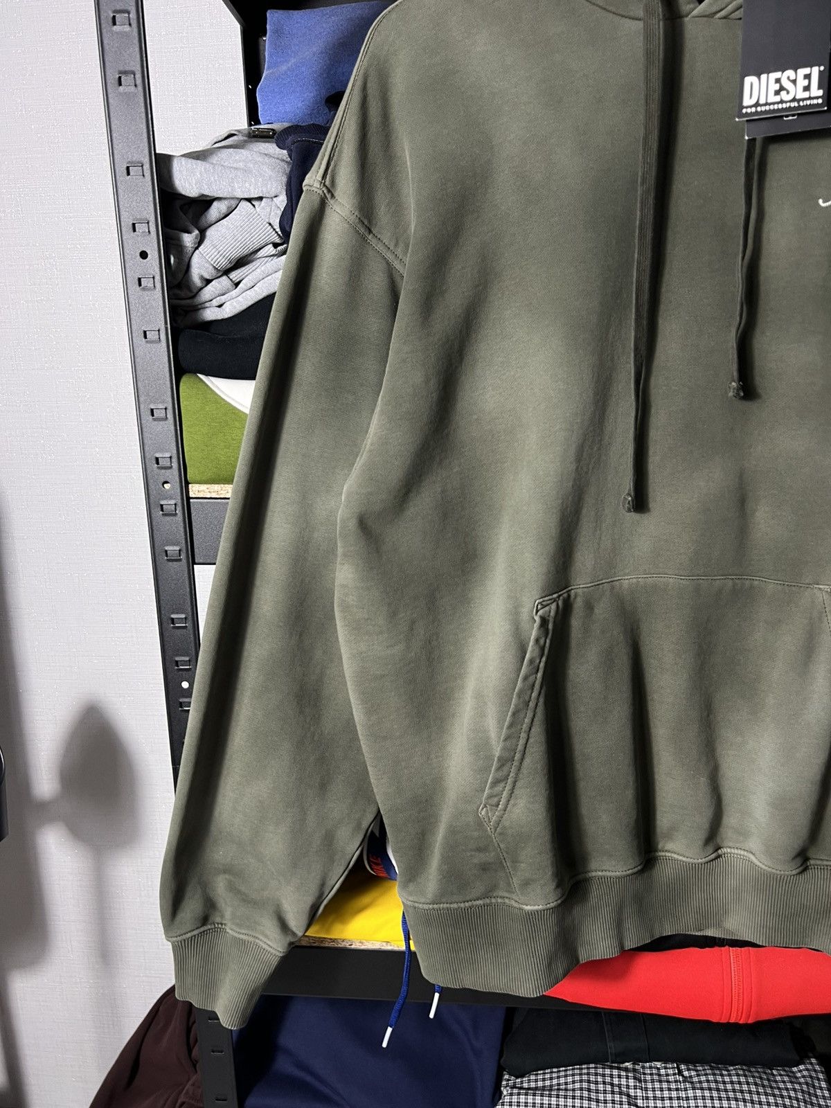 Diesel 🔥NWT Diesel Smile in Life Washed Logo Hoodie Olive Green L Size US L / EU 52-54 / 3 - 8 Thumbnail