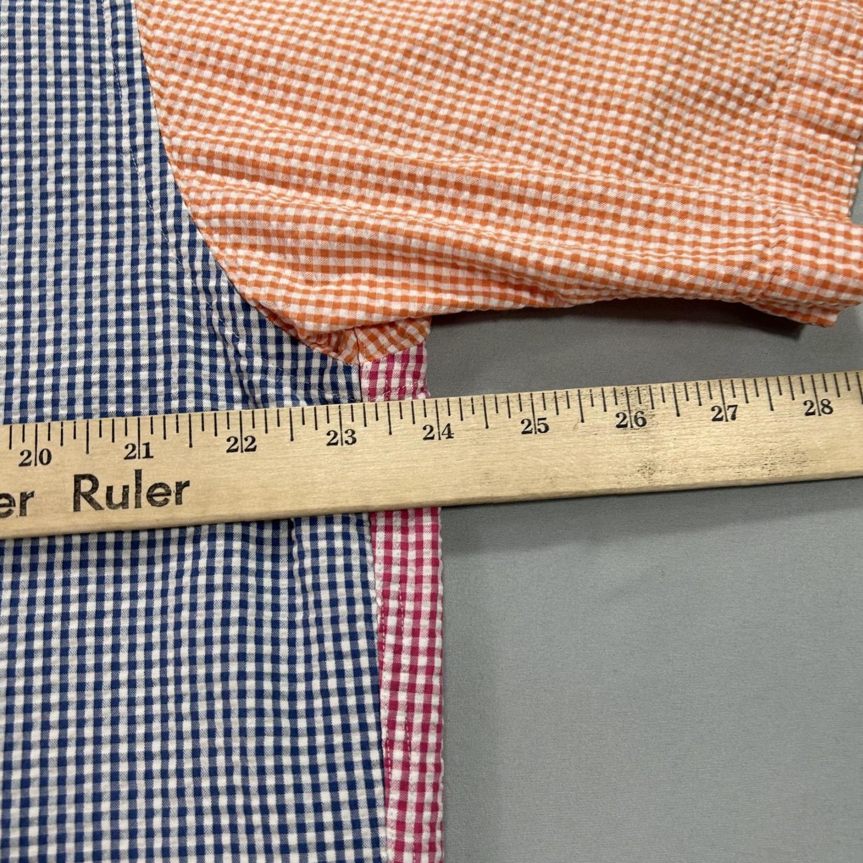 Brooks Brothers Brooks Brothers Shirt Mens Large Multicolor Gingham Button-Down Short Sleeve Casual Preppy Patchwork Check Cotton Size US L / EU 52-54 / 3 - 7 Thumbnail