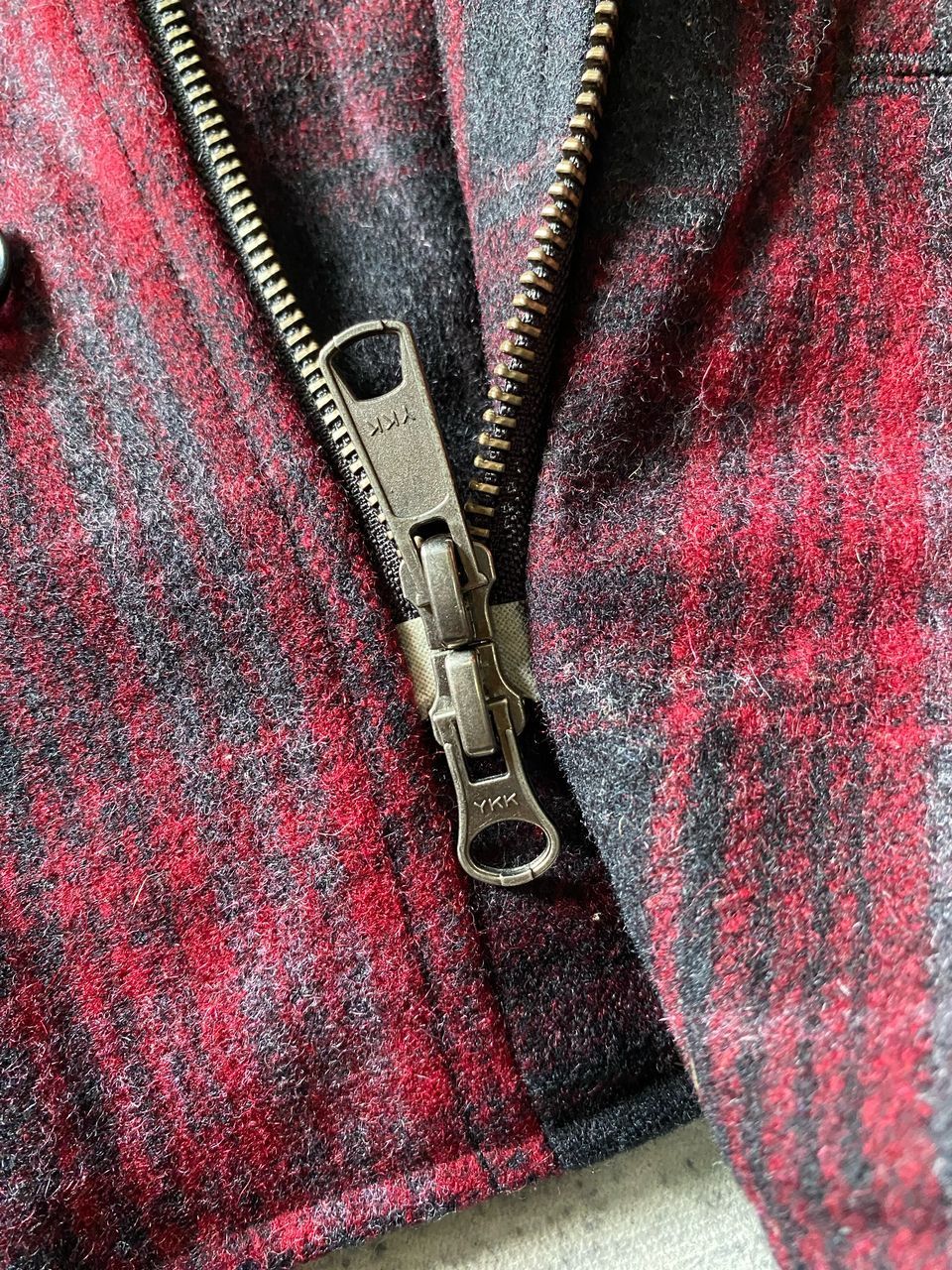 If Six Was Nine Rattle Trap Wool Plaid Rabbit Fur Collar Peacoat Jacket Size US M / EU 48-50 / 2 - 7 Thumbnail