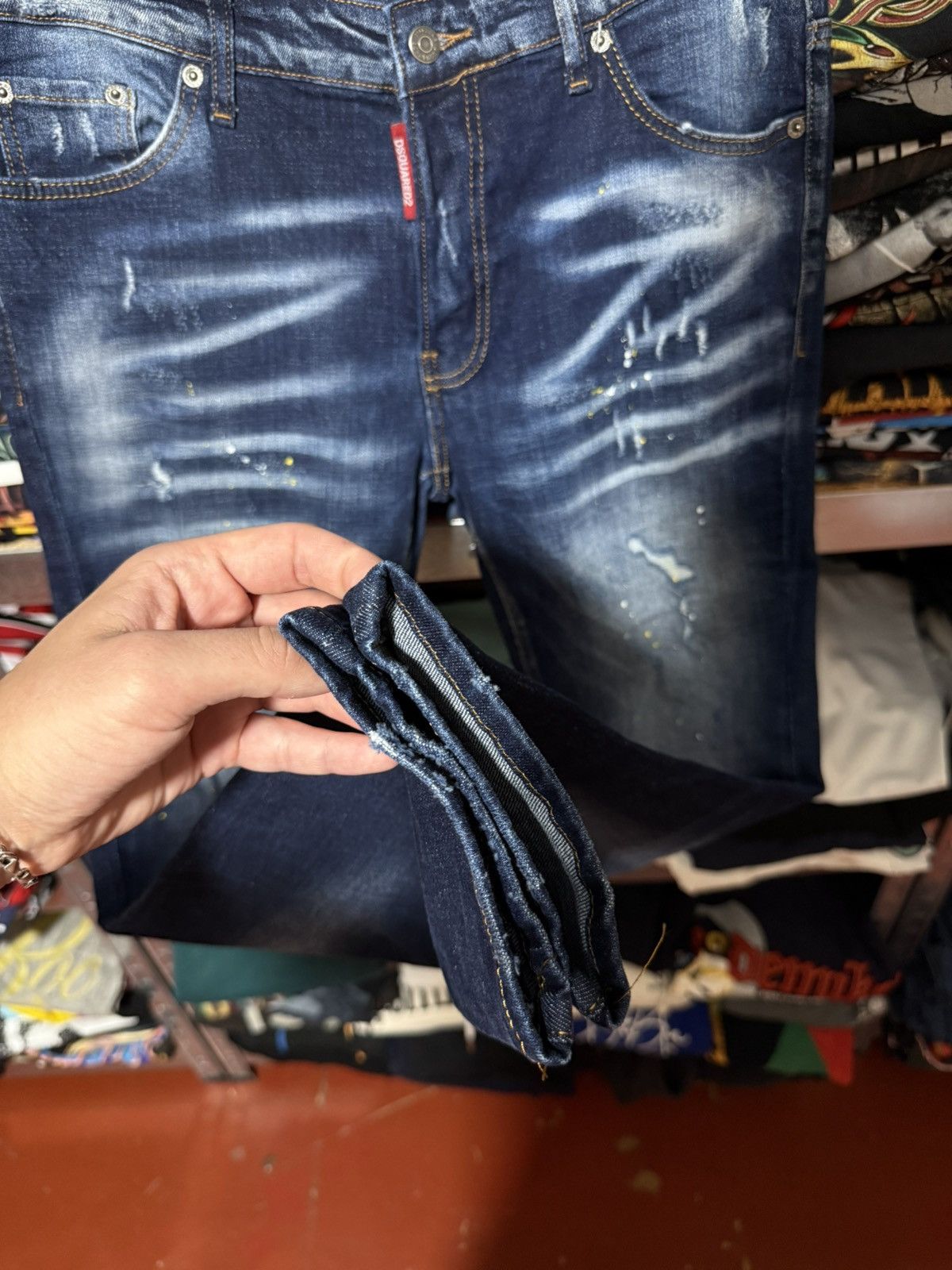 Dsquared2 Rare Luxury Dsquared2 Distressed Denim Navy Jeans Y2K Hype Size US 32 / EU 48 - 10 Thumbnail
