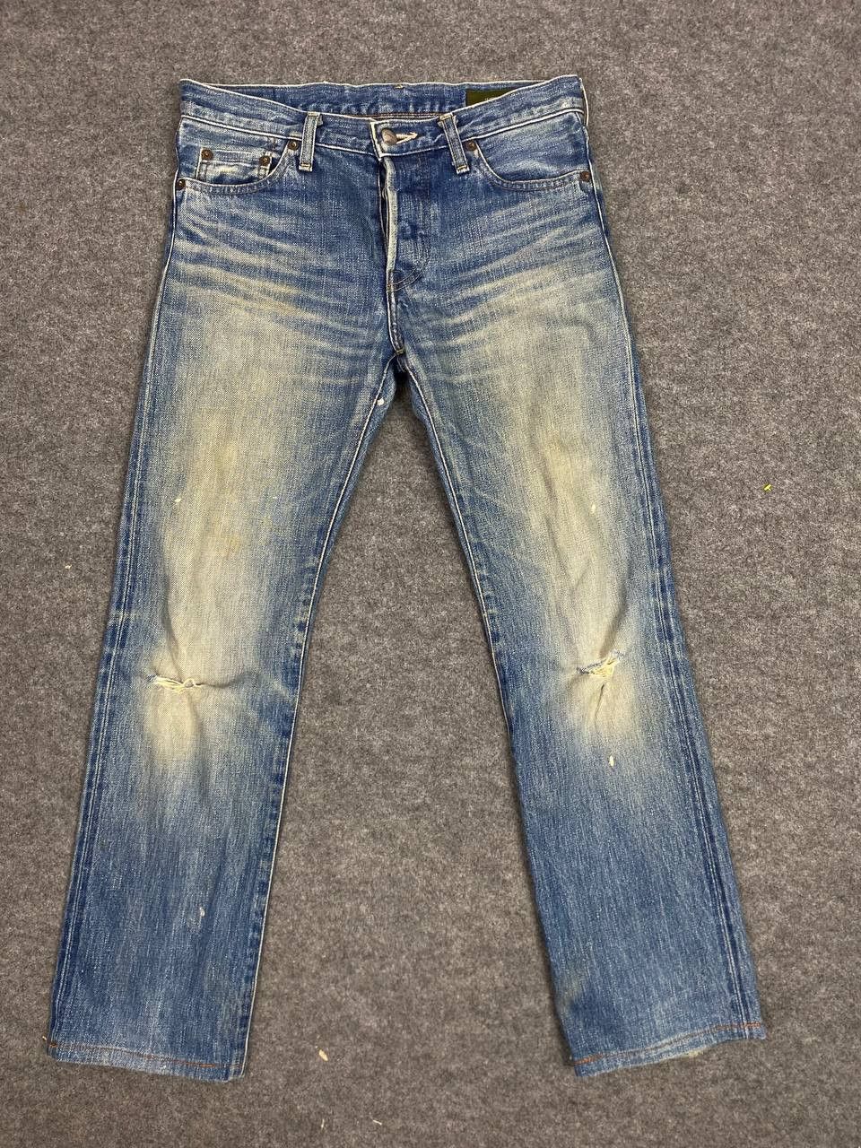 Japanese Brand green bowles co japanese brands selvedge distressed denim Size US 32 / EU 48 - 7 Thumbnail