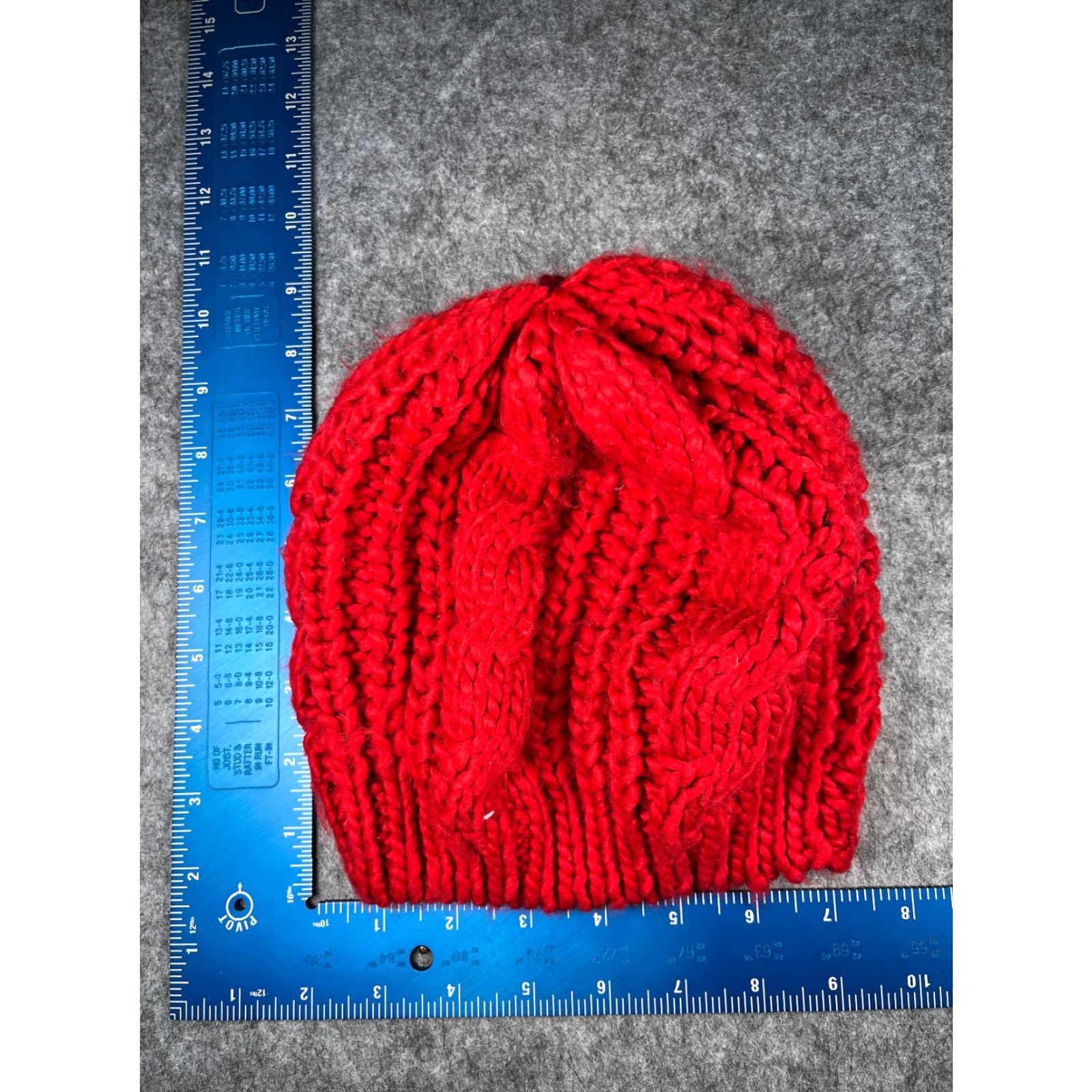 Vintage Mixit Beanie Womens One Size Red Cable Knit 100% Acrylic Winter Ski Outdoor Size ONE SIZE - 3 Thumbnail