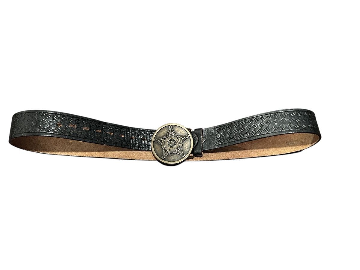 Vintage United States Secret Service brass buckle and belt 36 Size 36 - 1 Thumbnail