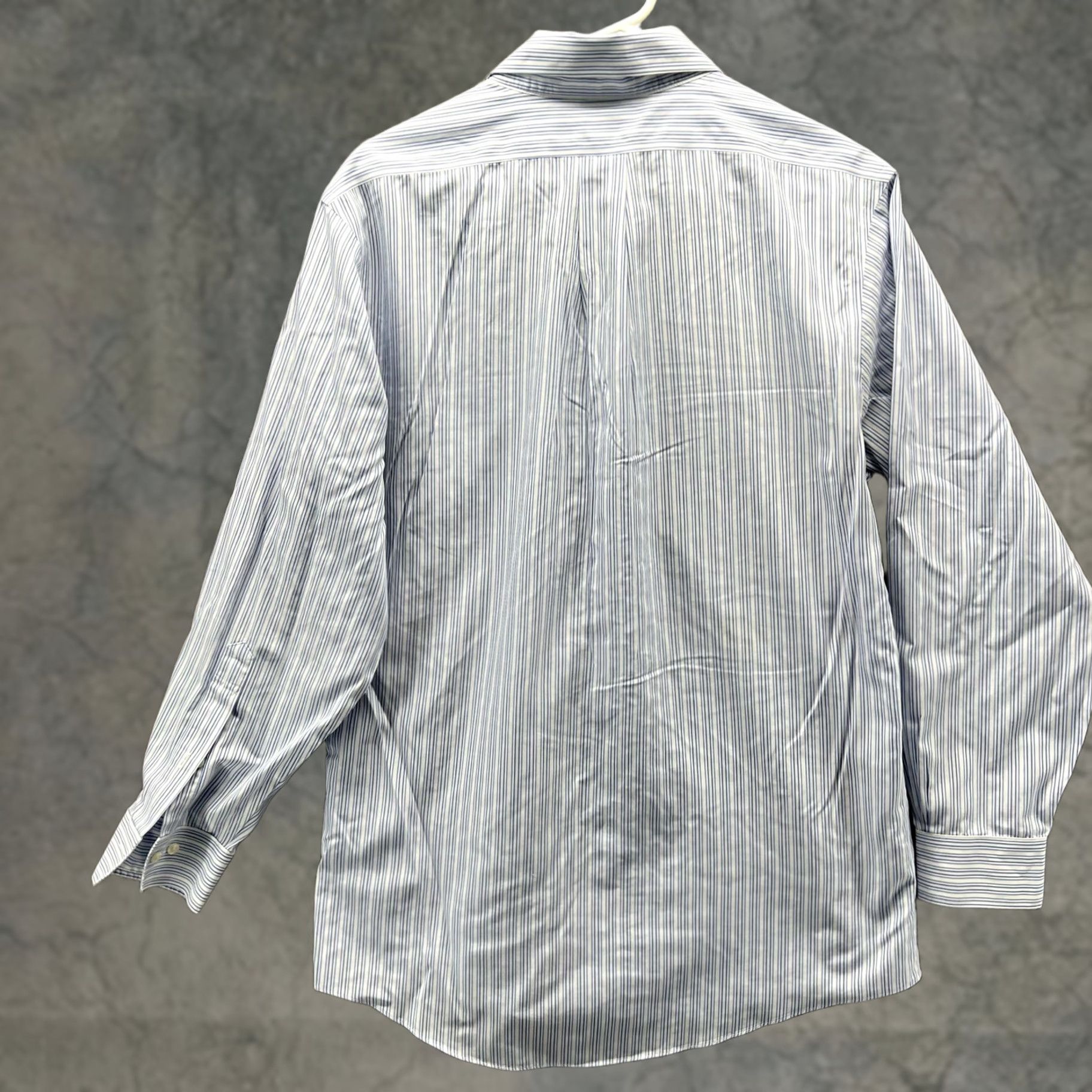 Brooks Brothers Brooks Brothers Shirt Mens 15.5 Blue Stripe 346 Non Iron Cotton Dress Shirt Long Sleeve Button-Down Collar Barrel Cuff Size US L / EU 52-54 / 3 - 1 Thumbnail