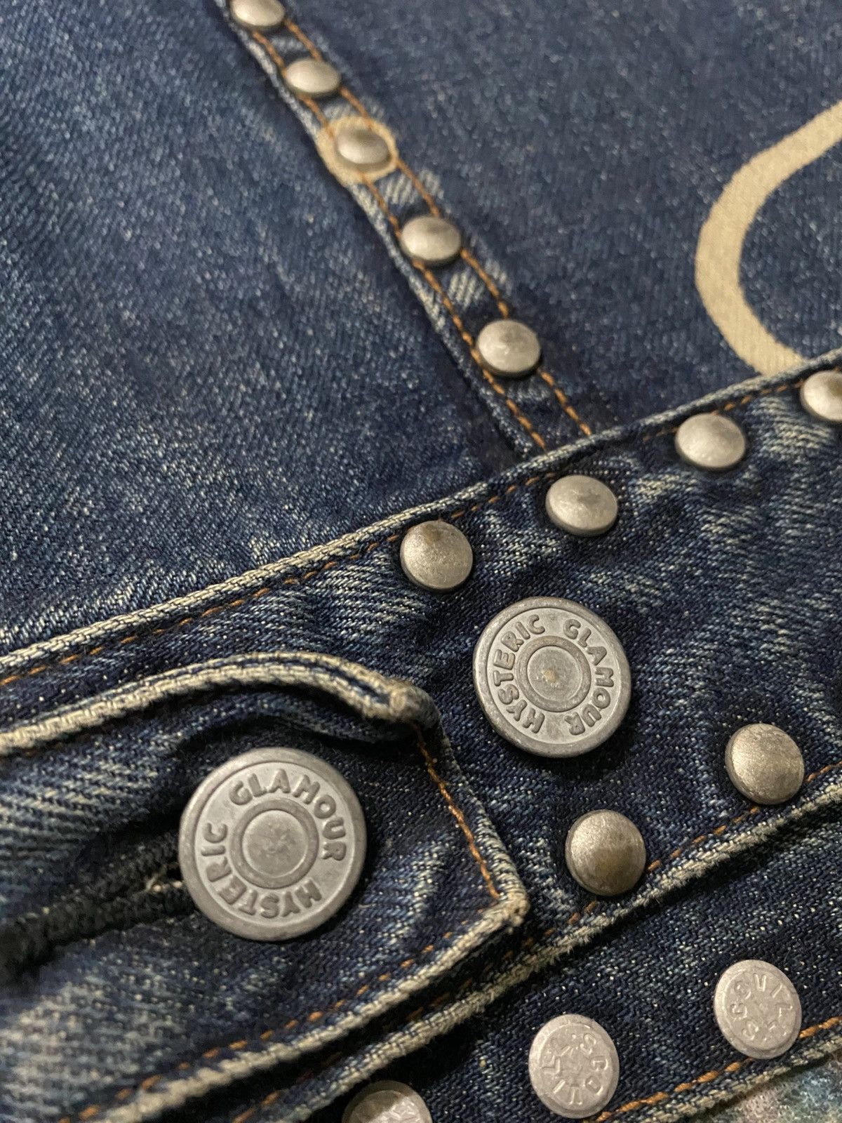 Hysteric Glamour × Japanese Brand Rare Design Hysteric Glamour Punk Studded Kinky Denim Jacket Size US M / EU 48-50 / 2 - 5 Thumbnail