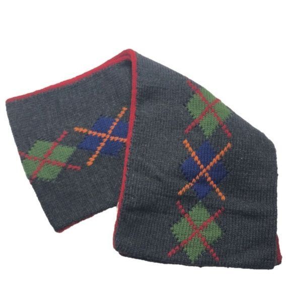 J.Crew Vintage J.Crew Argyle Reversible Wool Scarf Size ONE SIZE - 1 Thumbnail