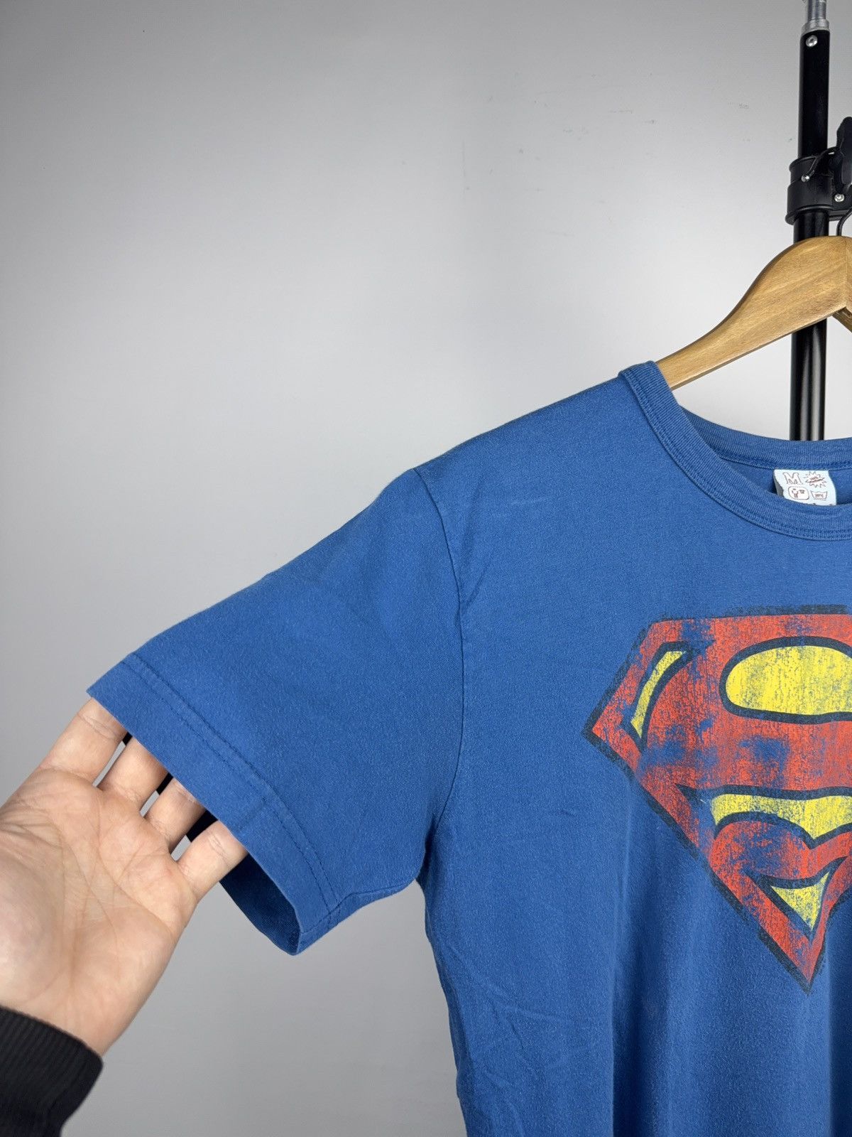 DC Comics Vintage 2009 DC Comics Superman Logo Vintage Blue T-Shirt Size US M / EU 48-50 / 2 - 2 Thumbnail