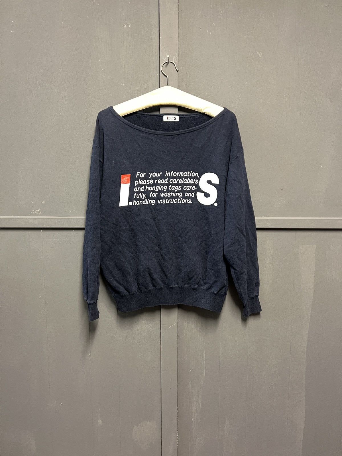 Issey Miyake Issey miyake big washing logo boat neck crewneck IS Size US L / EU 52-54 / 3 - 1 Thumbnail