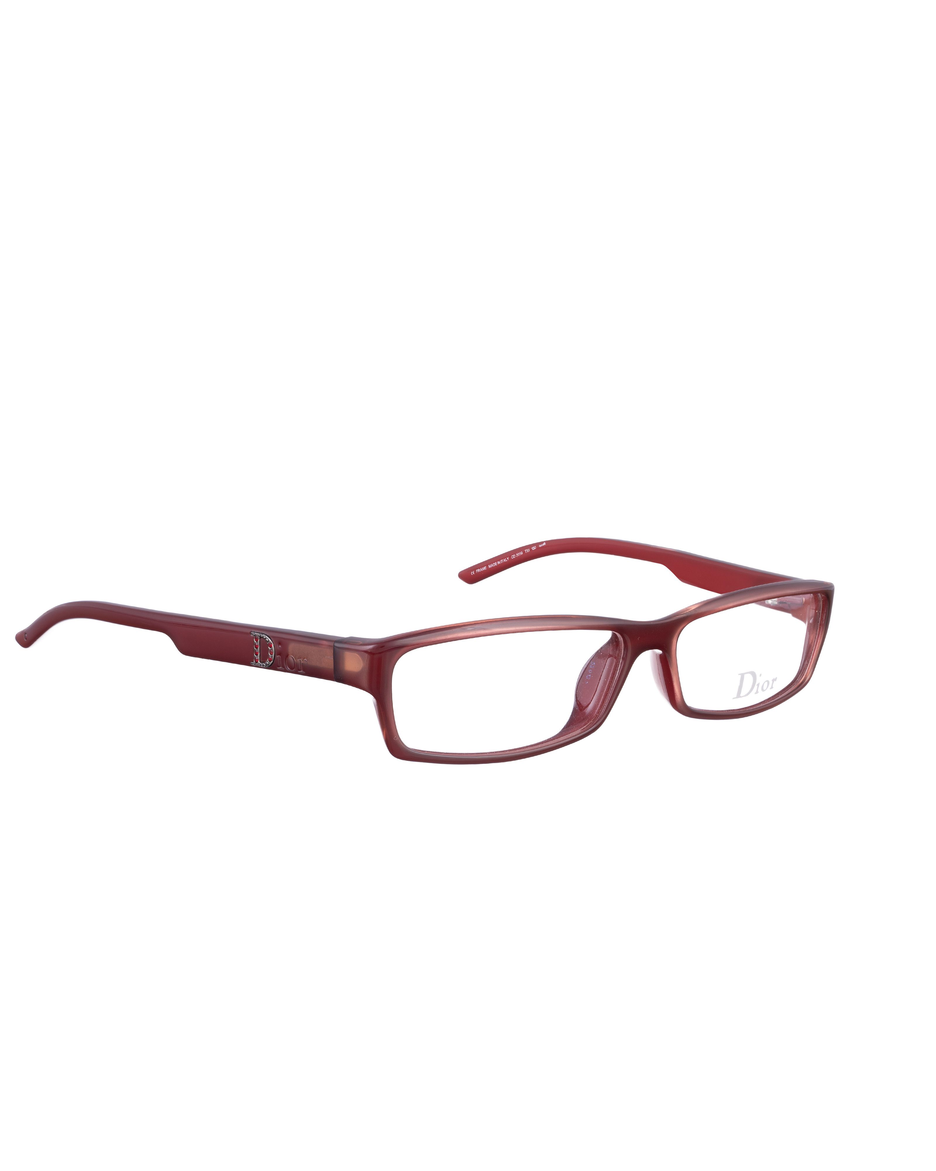 Dior Dior 00s Thin Burgundy Glasses with Logo Size ONE SIZE - 2 Thumbnail