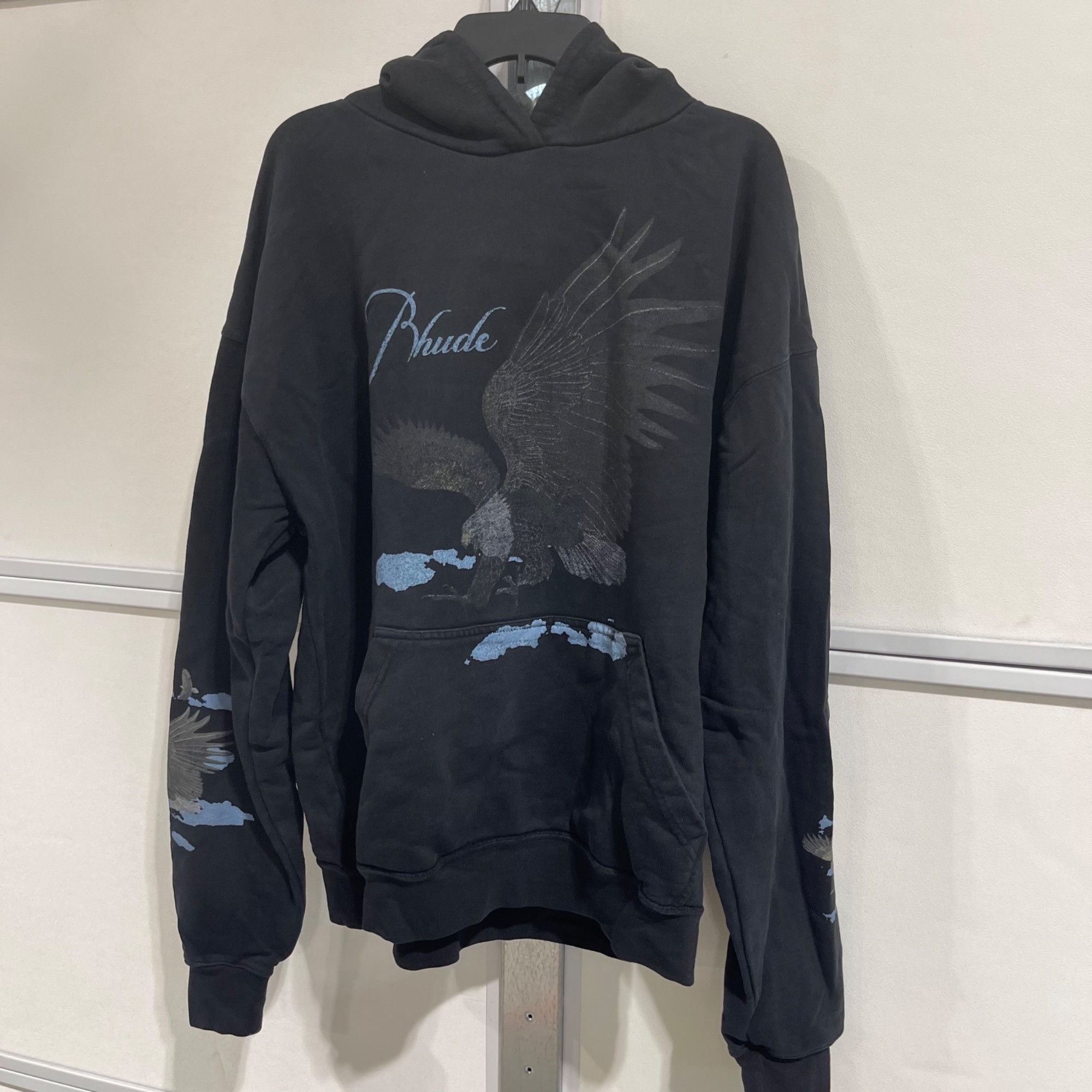 Rhude NEW RHUDE GRAPHIC EAGLE BLACK HOODIE SZ MEDIUM Size US M / EU 48-50 / 2 - 2 Thumbnail