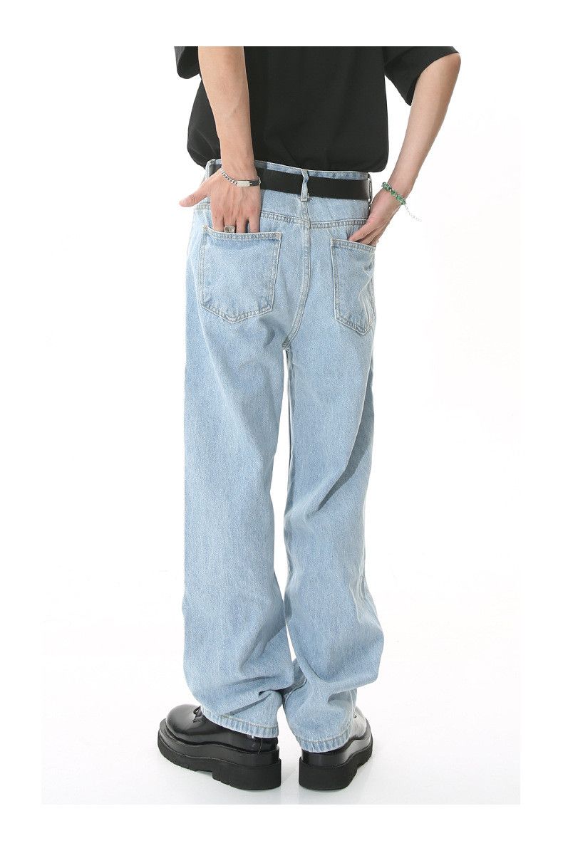 Japanese Brand × Jean Japanese retro washed simple trendy straight jeans Size US 32 / EU 48 - 6 Thumbnail