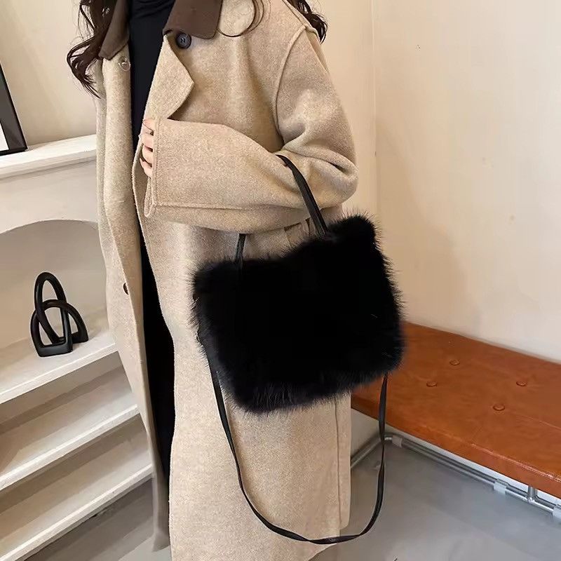 Other Streetwear Faux Fur Designer Cartoon Fluffy Crossbody Bag Size ONE SIZE - 2 Thumbnail