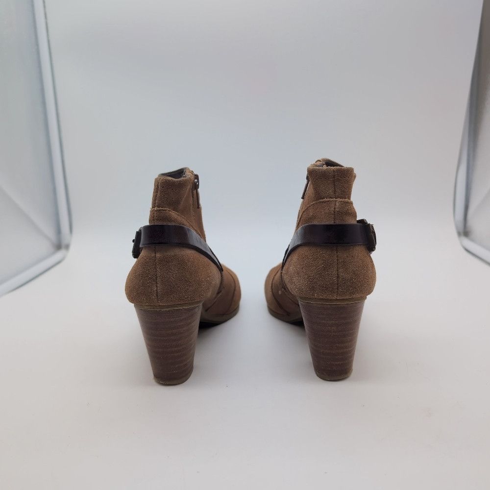 Bass Bass Ayda Brown Suede Ankle Boots Sz 7.5 Size US 7.5 / IT 37.5 - 5 Thumbnail