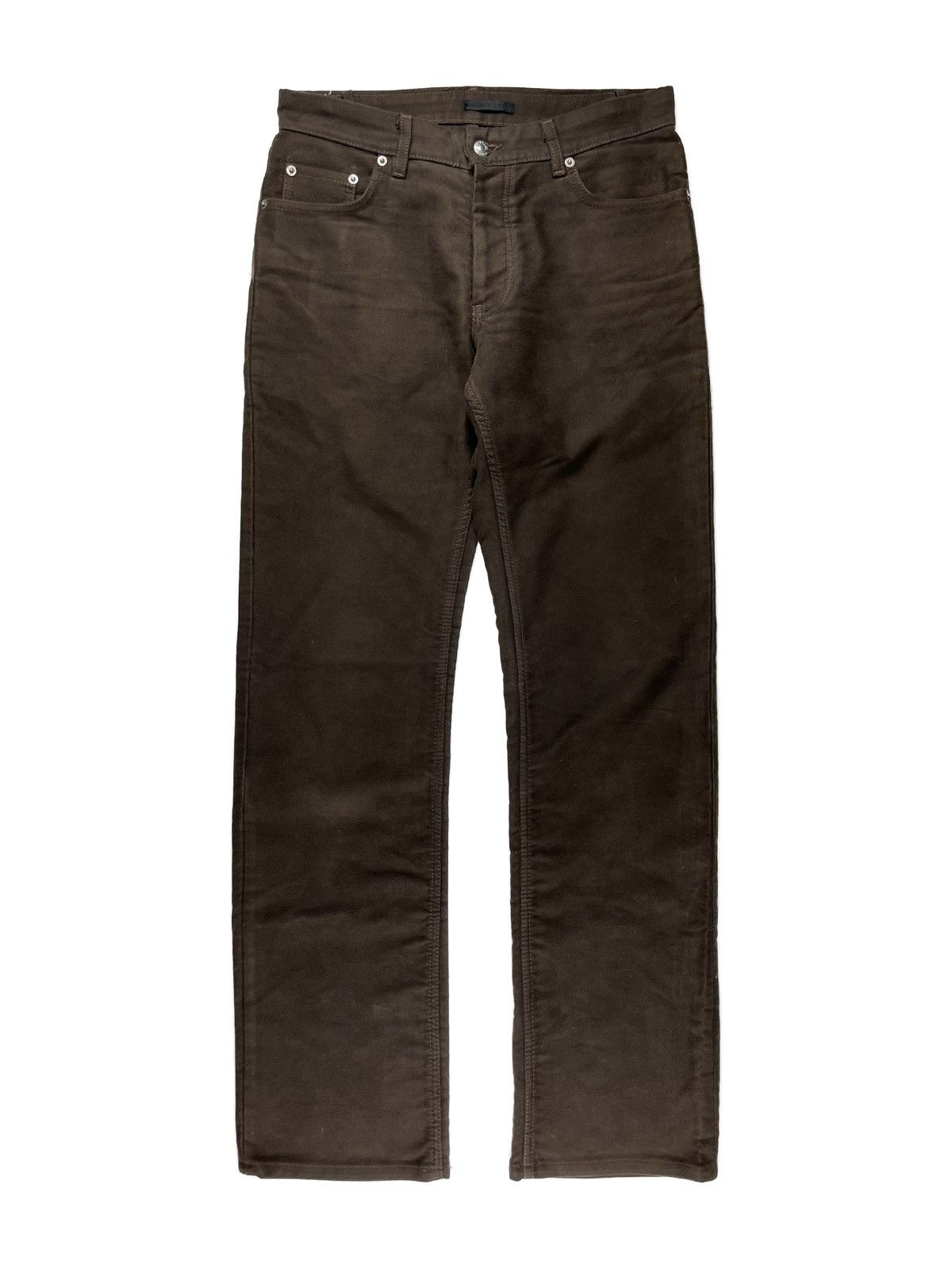 Helmut Lang AW00 Helmut Lang Chocolate Moleskin Bootcut 5 Pocket Pants Size US 32 / EU 48 - 1 Thumbnail