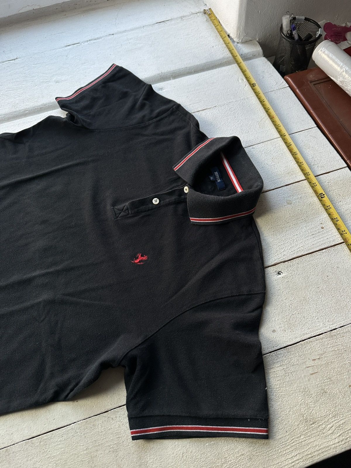 Ferrari 🚨RACING FERRARI BLACK POLO LOGO SPORT TEE MEN BLACK FADE Size US XL / EU 56 / 4 - 3 Thumbnail