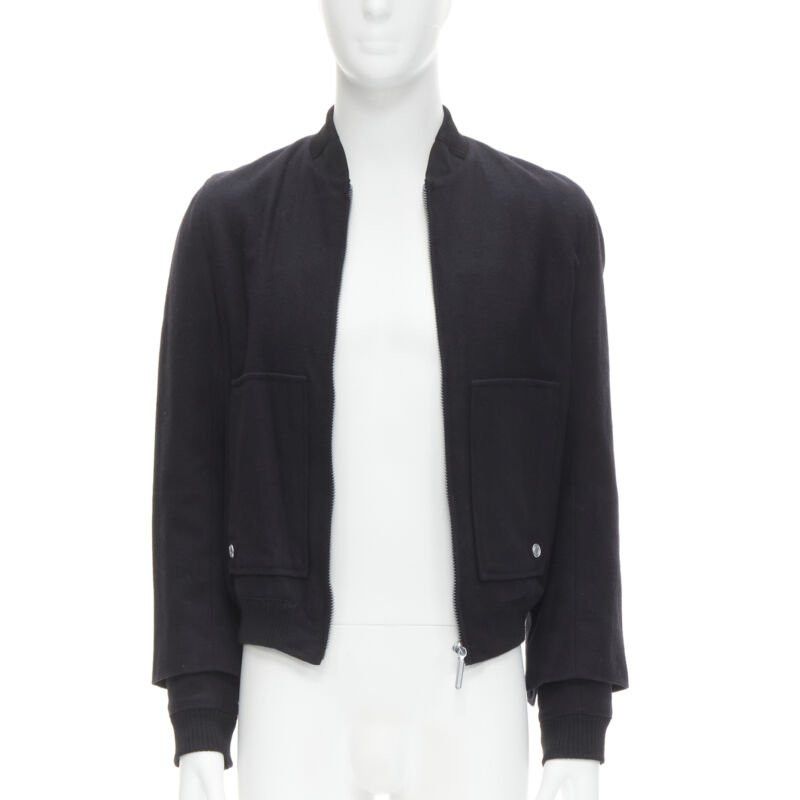 Balenciaga BALENCIAGA 2011 Ghesquiere black wool double sleeve bomber jacket EU44 XS Size US XS / EU 42 / 0 - 1 Thumbnail