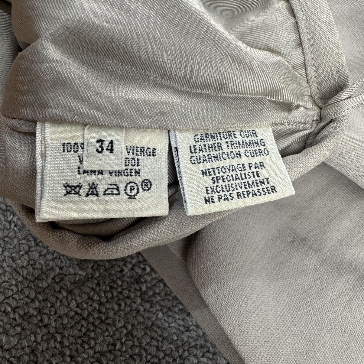Hermes × Maison Margiela Hermes - Margiela Era - Spring 1999 Beige - Midi Wool Skirt Size 26" / US 2 / IT 38 - 8 Thumbnail