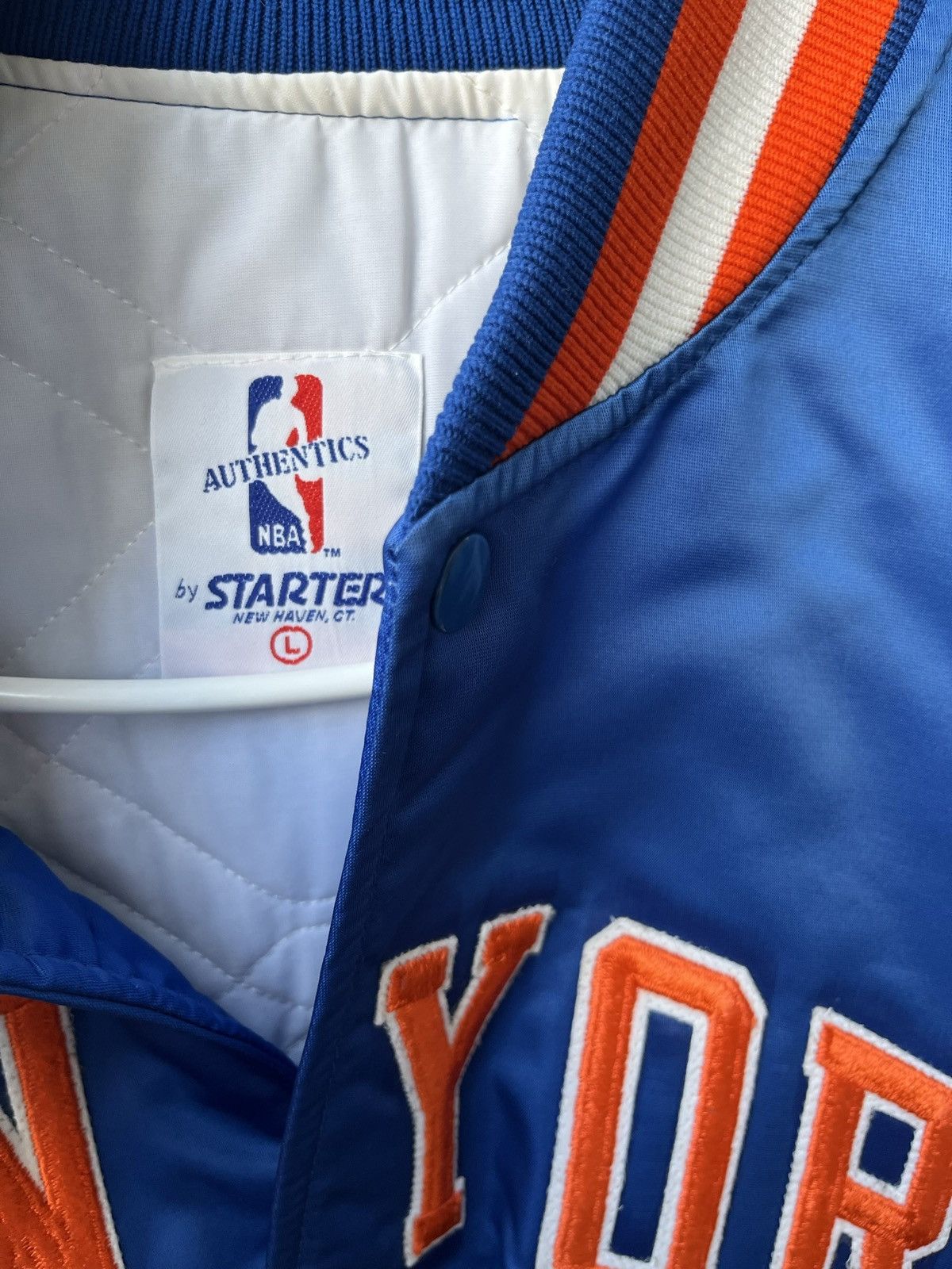 Starter VINTAGE Starter New York Knicks Bomber Jacket Size L Size US L / EU 52-54 / 3 - 5 Thumbnail