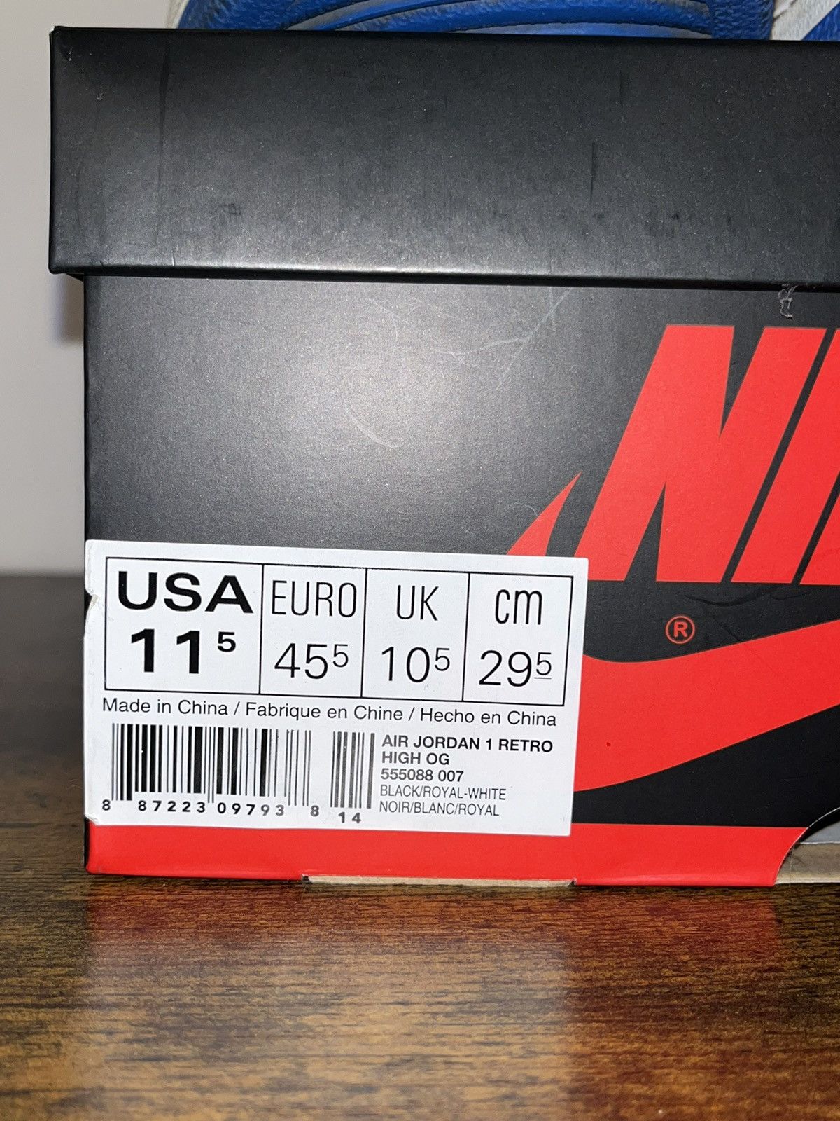 Jordan Brand × Nike Jordan 1 Retro High OG Royal Size US 11.5 / EU 44-45 - 7 Thumbnail