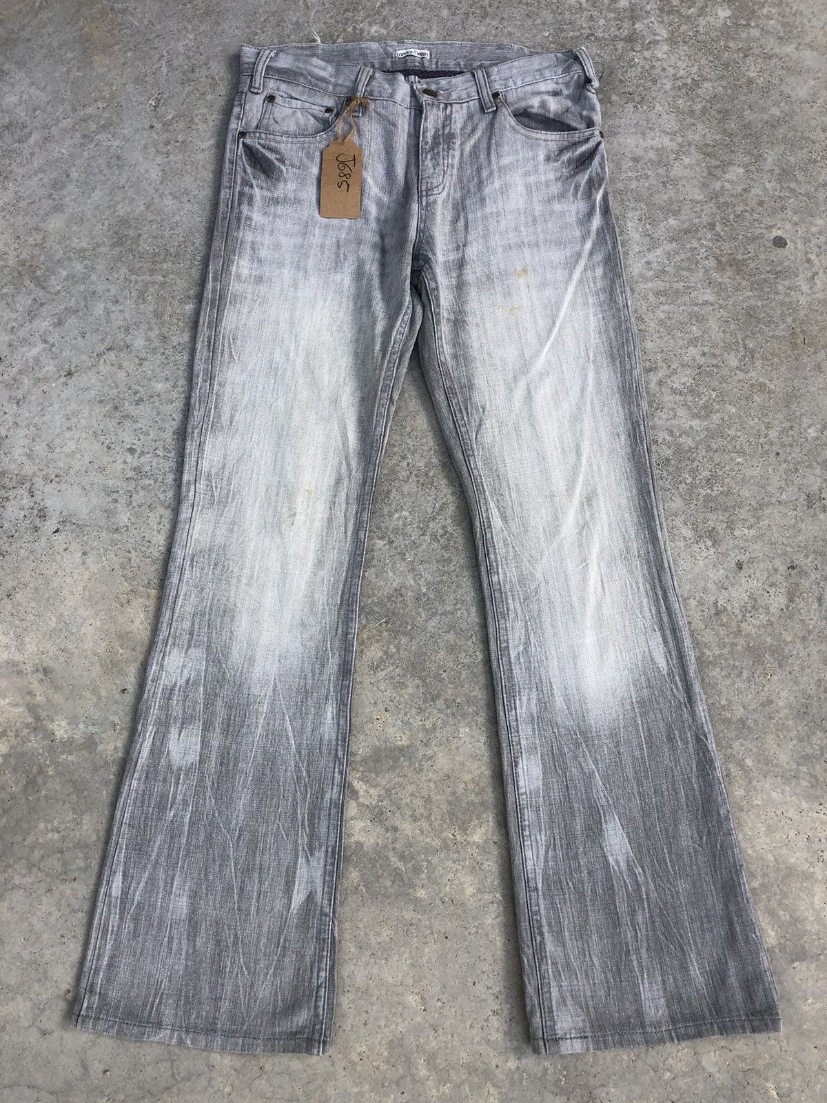 Japanese Brand Japanese London Flared Jeans Distressed Jeans Size US 32 / EU 48 - 2 Thumbnail