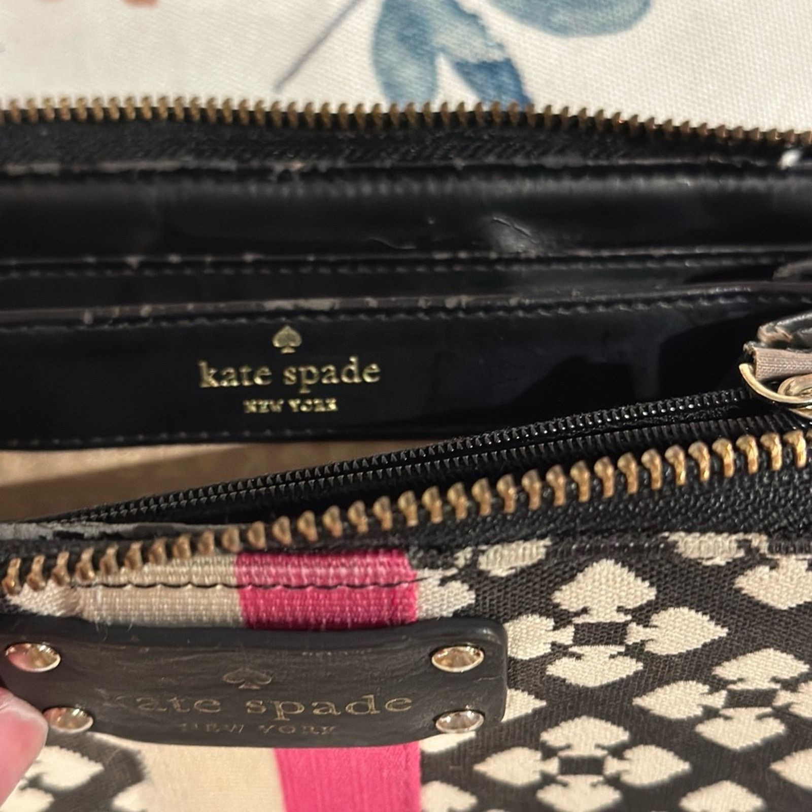 Kate Spade Kate Spade Black and White Patterned Clutch Size ONE SIZE - 6 Thumbnail