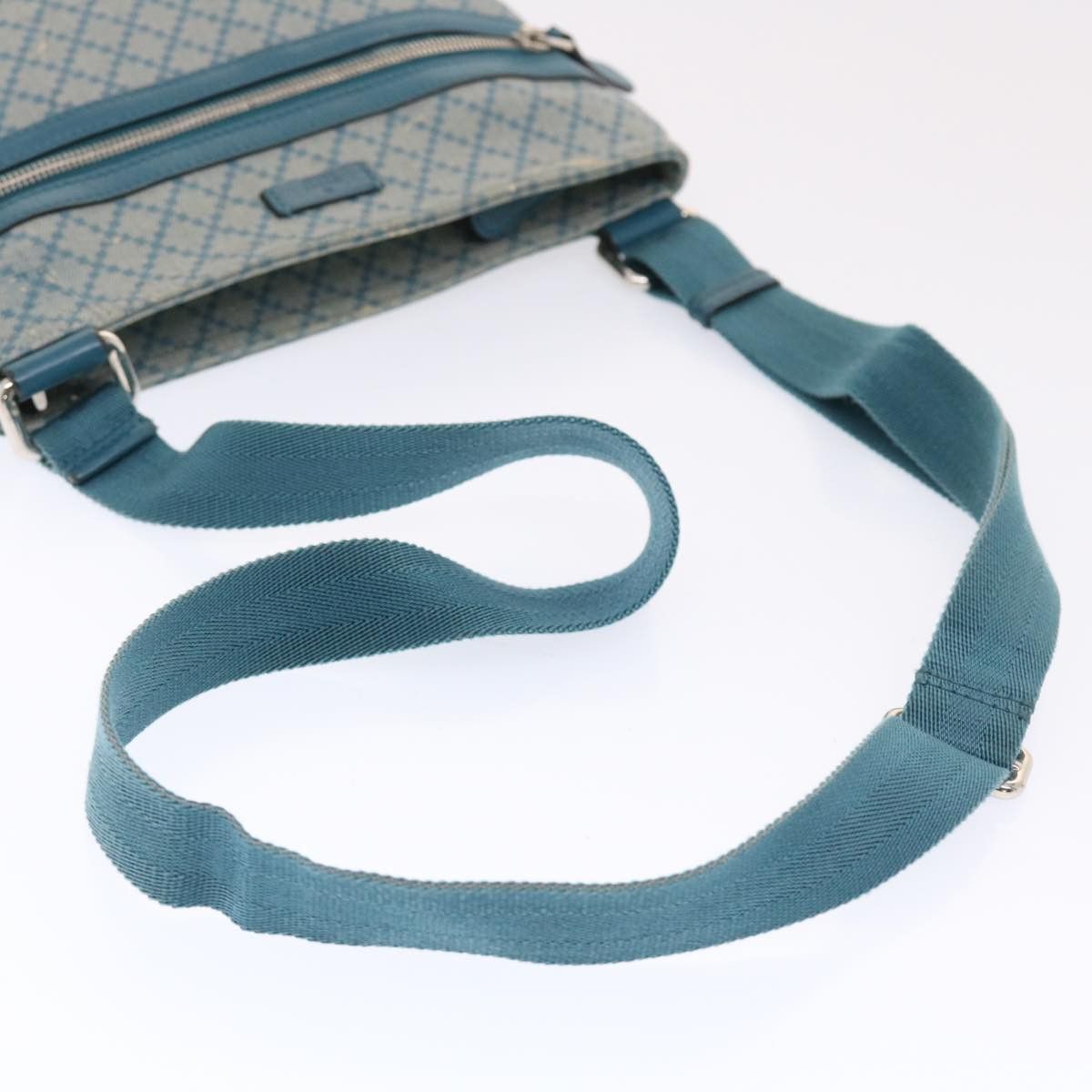 Gucci GUCCI Diamante Shoulder Bag Pvc Leather Light Blue Size ONE SIZE - 8 Thumbnail