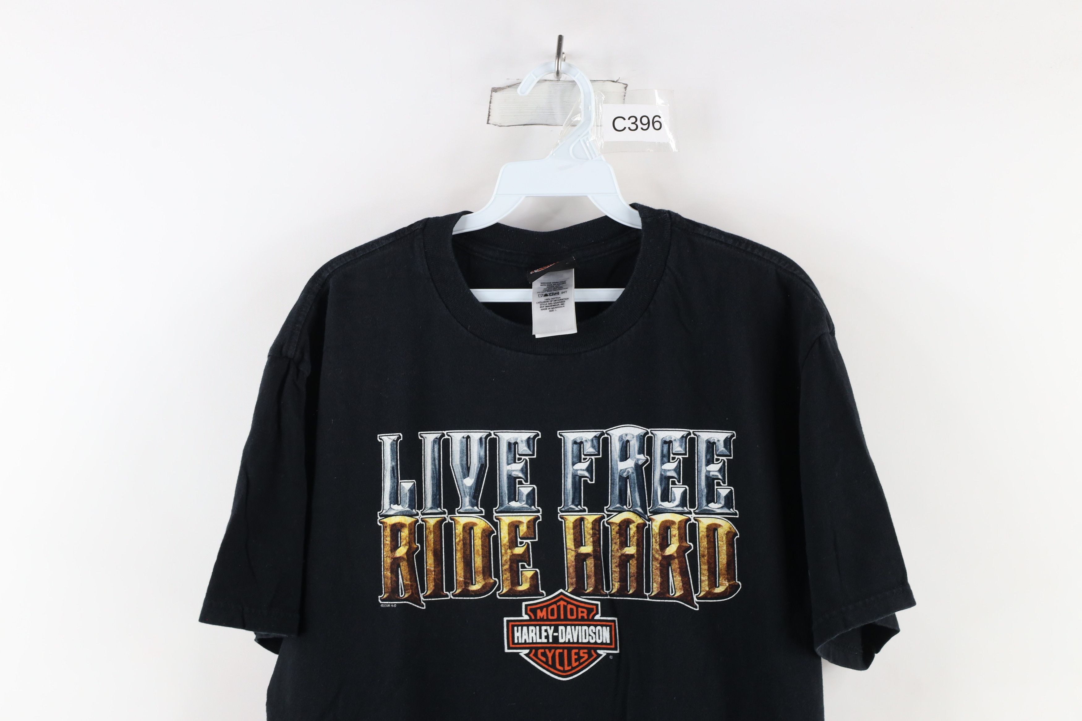 Harley Davidson × Vintage Vintage Y2K Harley Davidson Free Ride Hard Boston T-Shirt Size US L / EU 52-54 / 3 - 2 Thumbnail