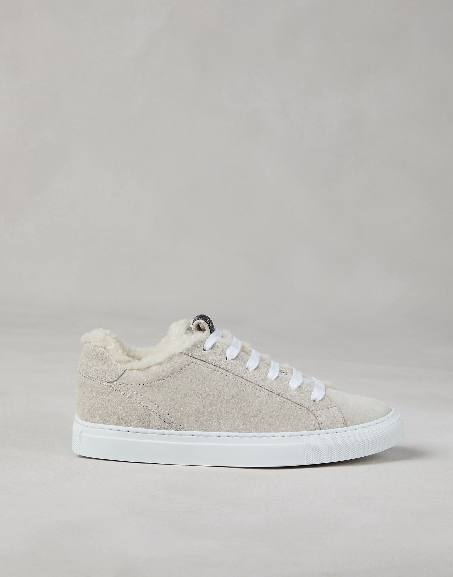 Brunello Cucinelli o1la1rc1a1025 Suede Sneakers in Ivory Size US 11 / IT 41 - 5 Thumbnail