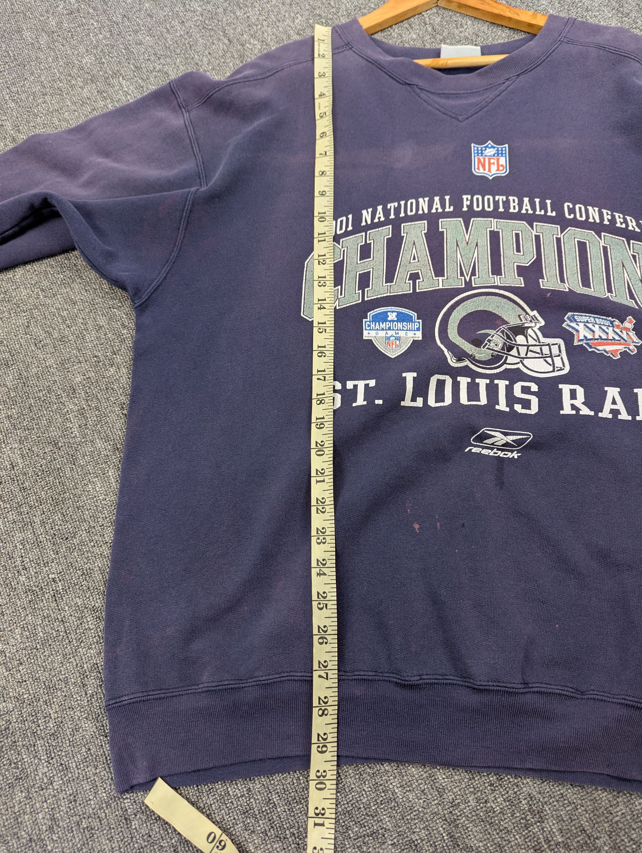 NFL Vintage Reebok NFL ST.Louis Ram Distressed Crewneck Size US L / EU 52-54 / 3 - 14 Thumbnail