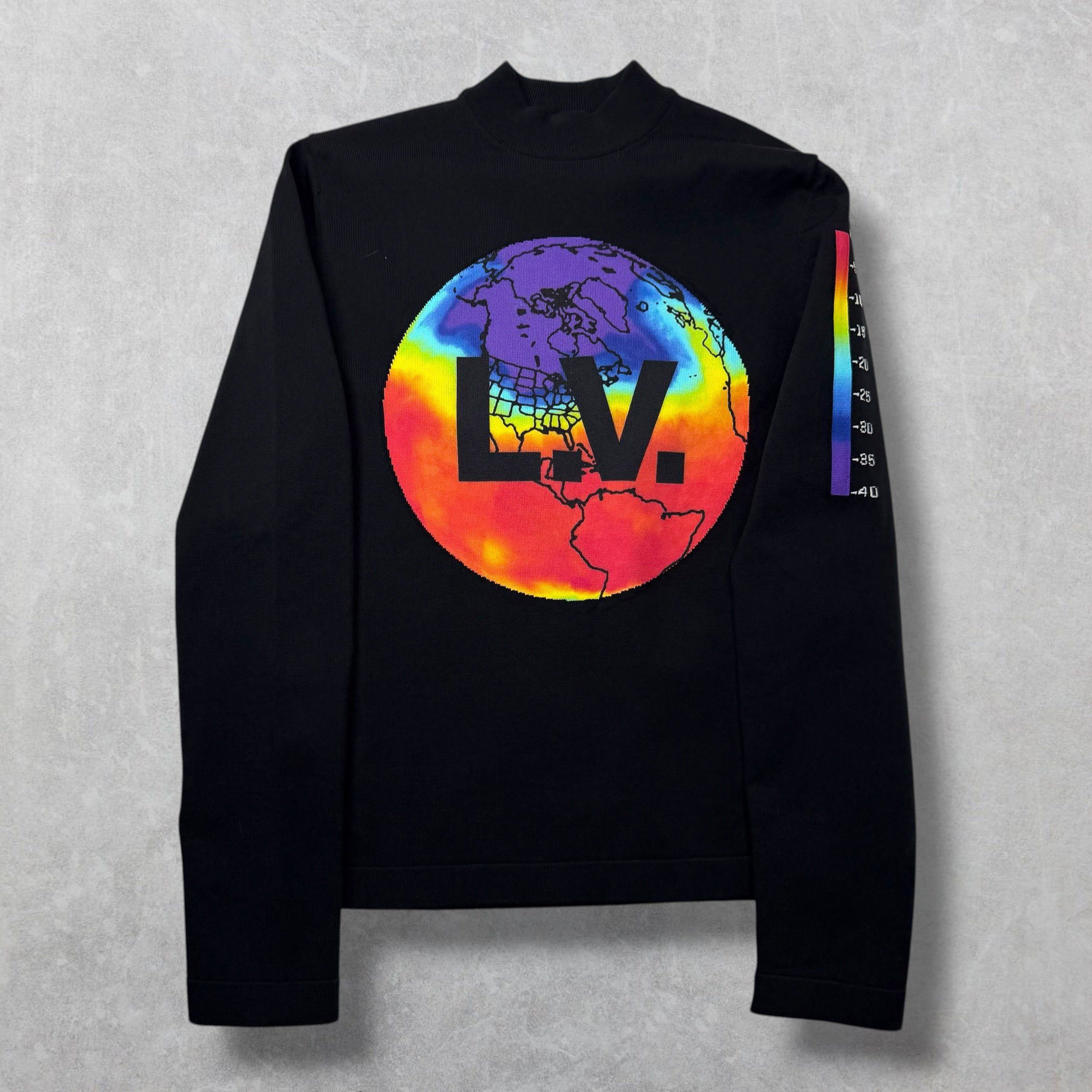 Louis Vuitton Louis Vuitton Printed Intarsia Globe Mock Neck XS Size US XS / EU 42 / 0 - 1 Thumbnail