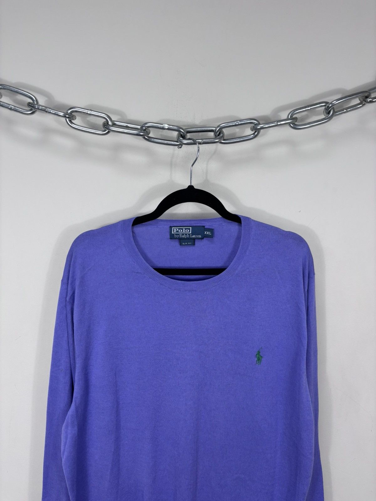 Polo Ralph Lauren Polo Ralph Lauren Men’s Slim Fit Purple Pima Cotton Sweater Size US XXL / EU 58 / 5 - 2 Thumbnail