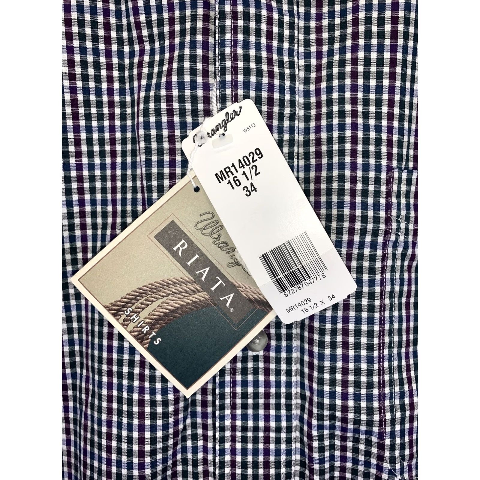 Wrangler Wrangler Riata Mens Plaid Button Down Embroidered Pocket 16.5/35-NWT-7957 Shirt Men Regular XL? Size US XL / EU 56 / 4 - 2 Thumbnail