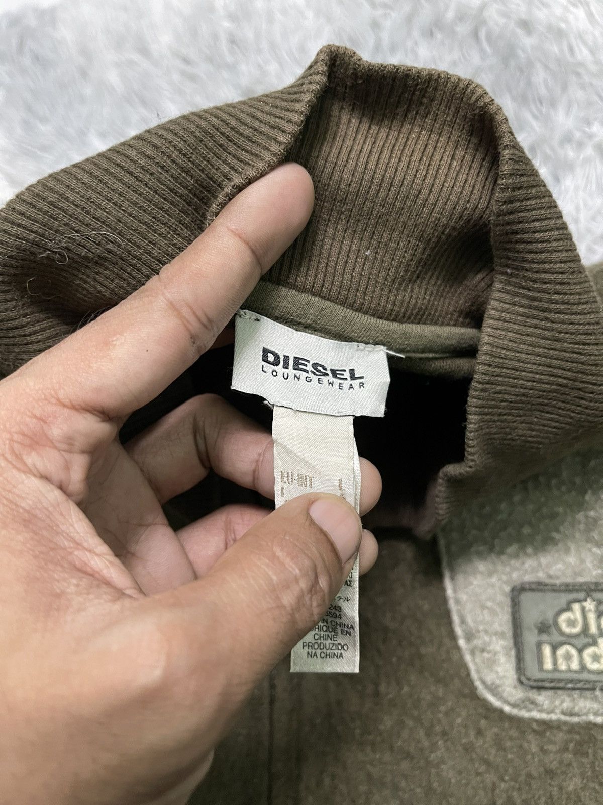 Diesel × Japanese Brand 2000s DIESEL ZIP UP POCKET JACKET FLEECE Size US L / EU 52-54 / 3 - 7 Thumbnail